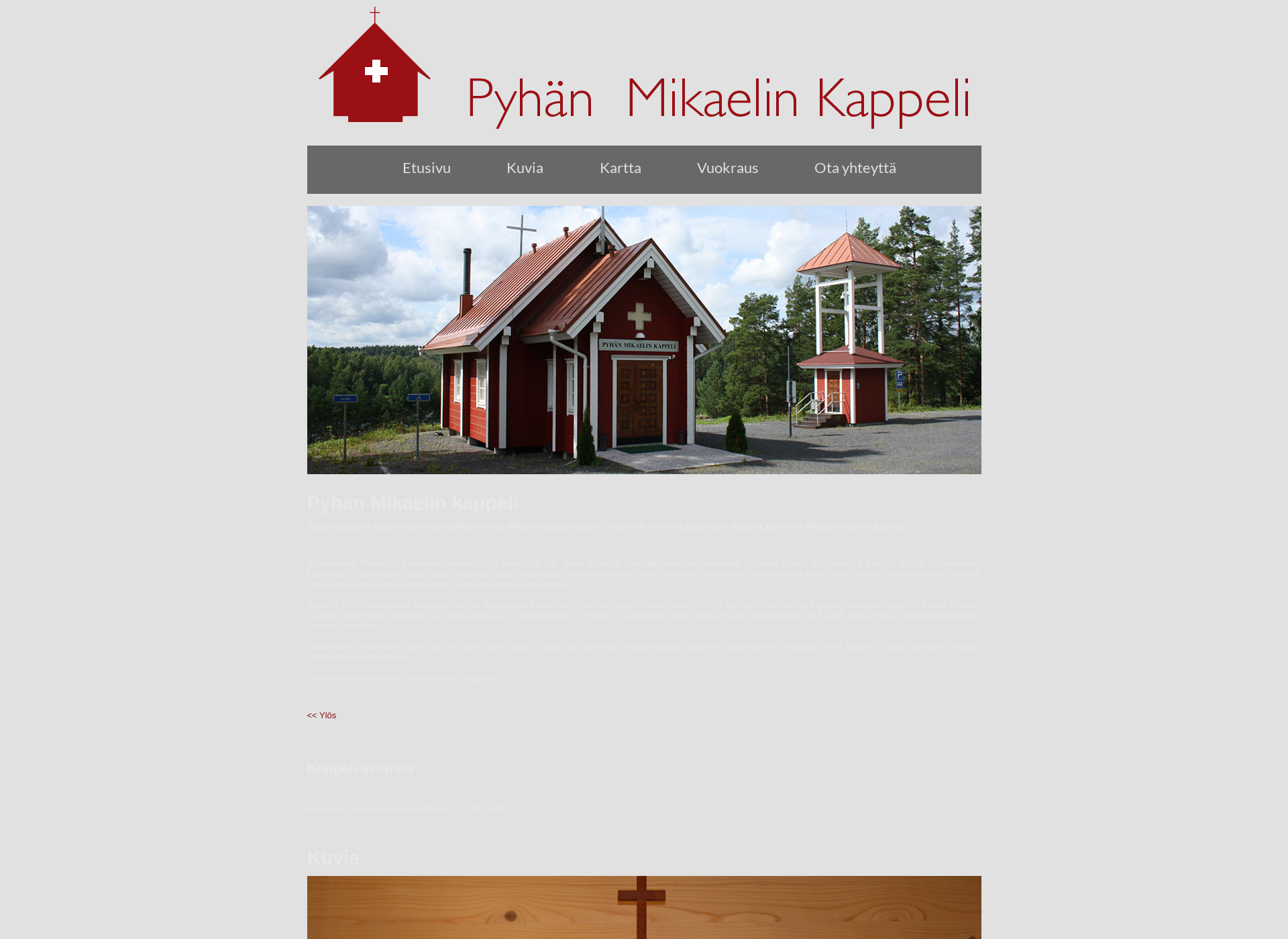 Screenshot for pyhanmikaelinkappeli.fi