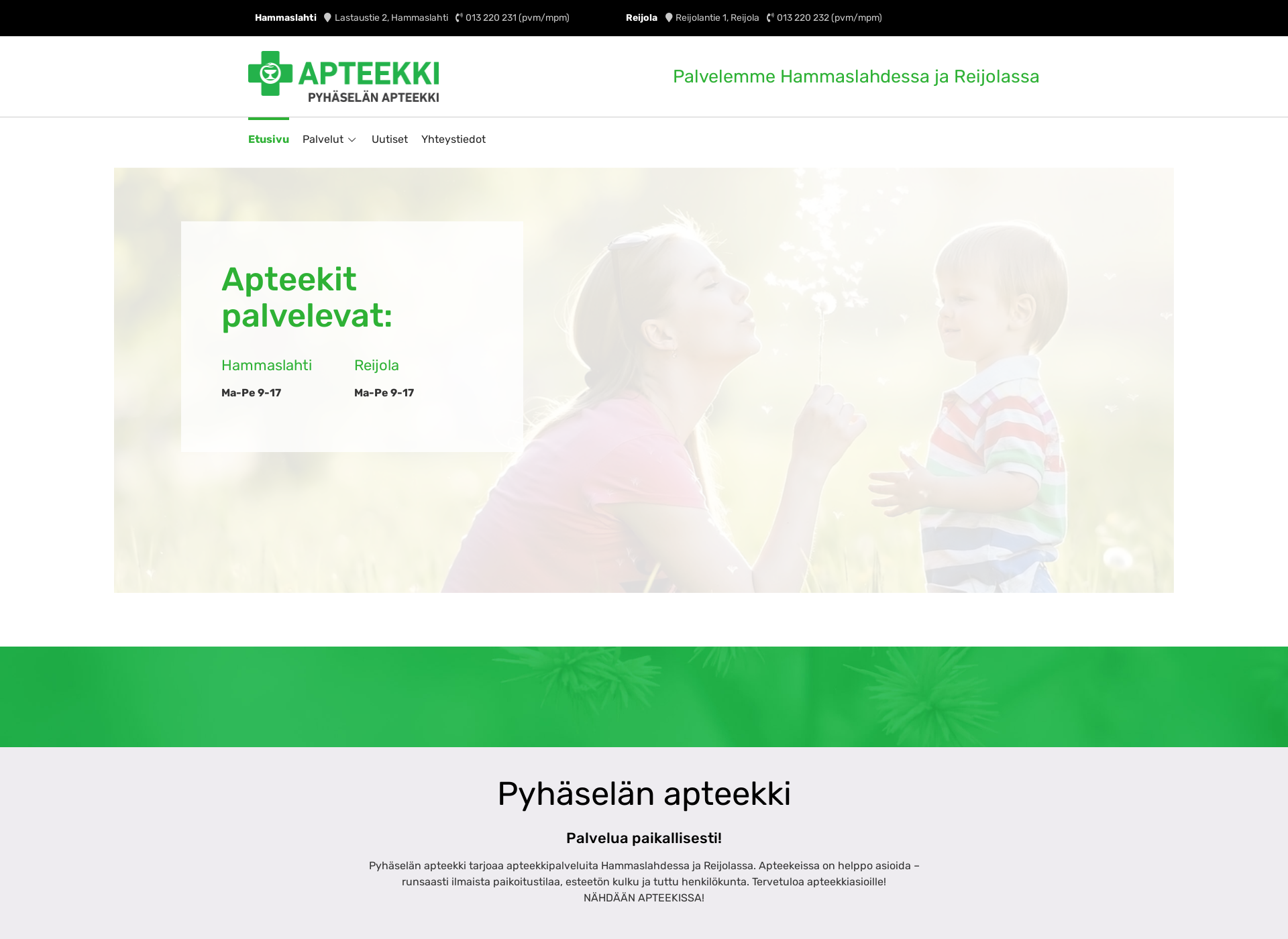 Screenshot for pyhaselanapteekki.fi