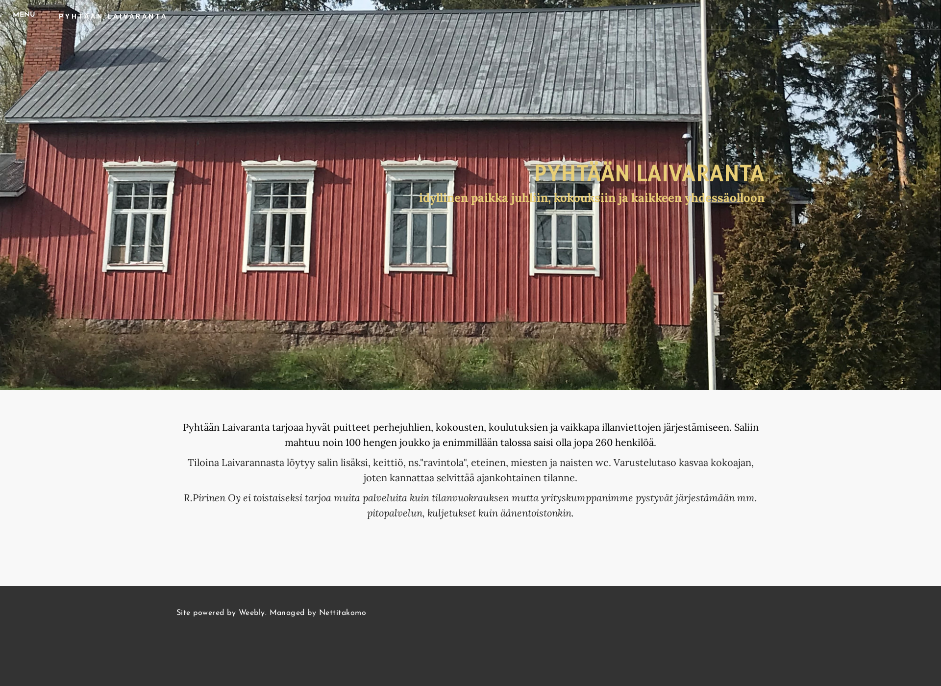 Screenshot for pyhtaanlaivaranta.fi