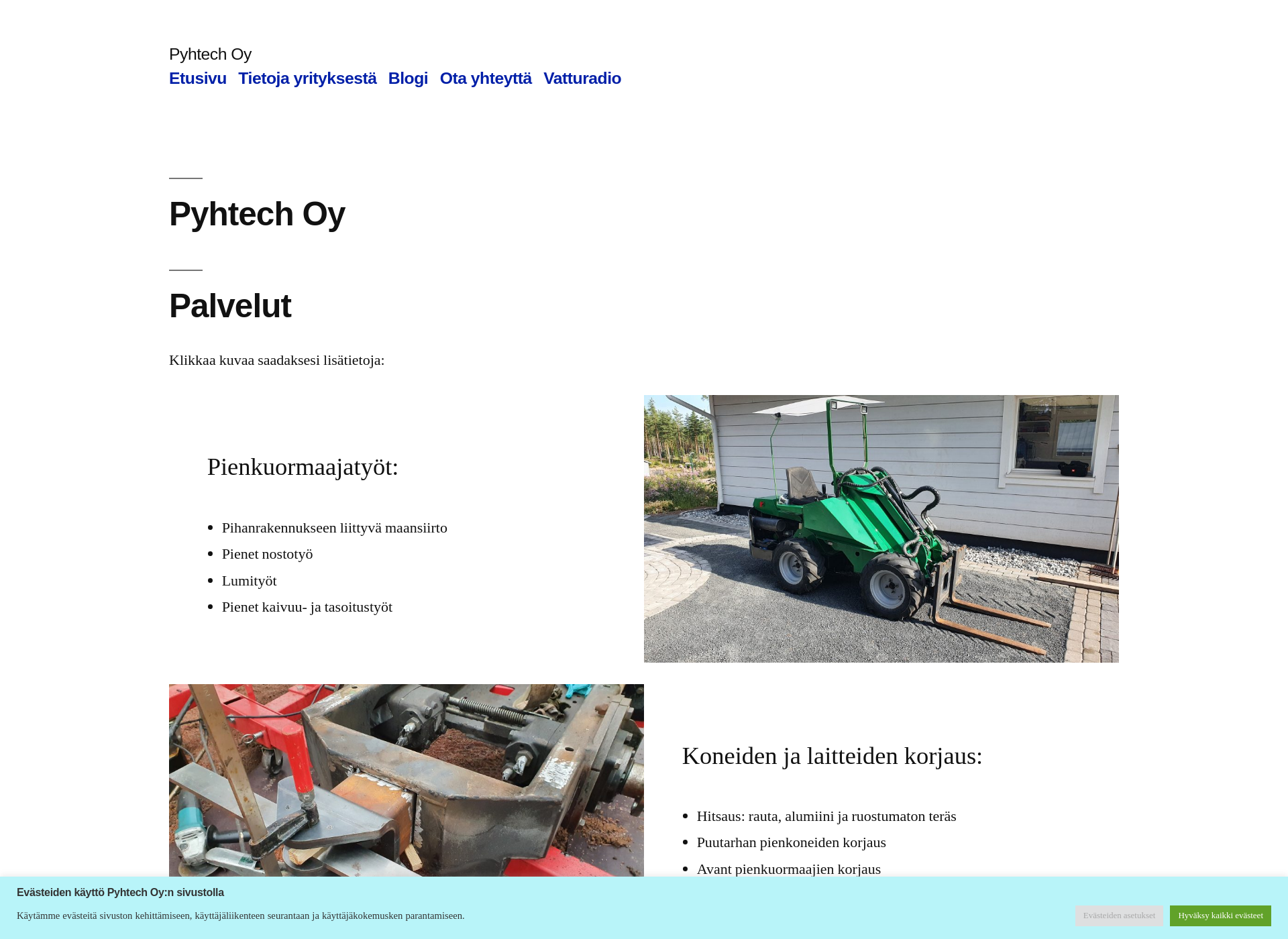 Screenshot for pyhtech.fi