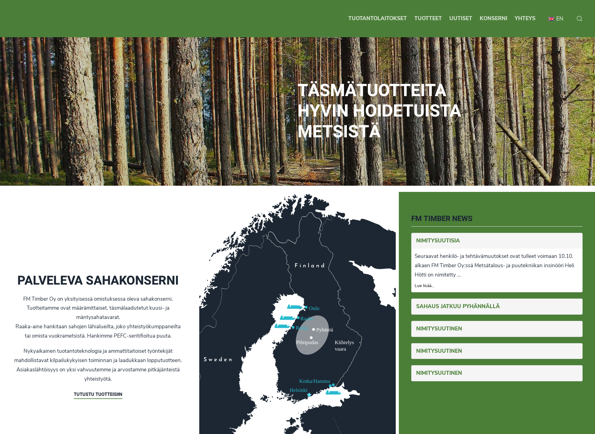 Screenshot for pyhäwood.fi