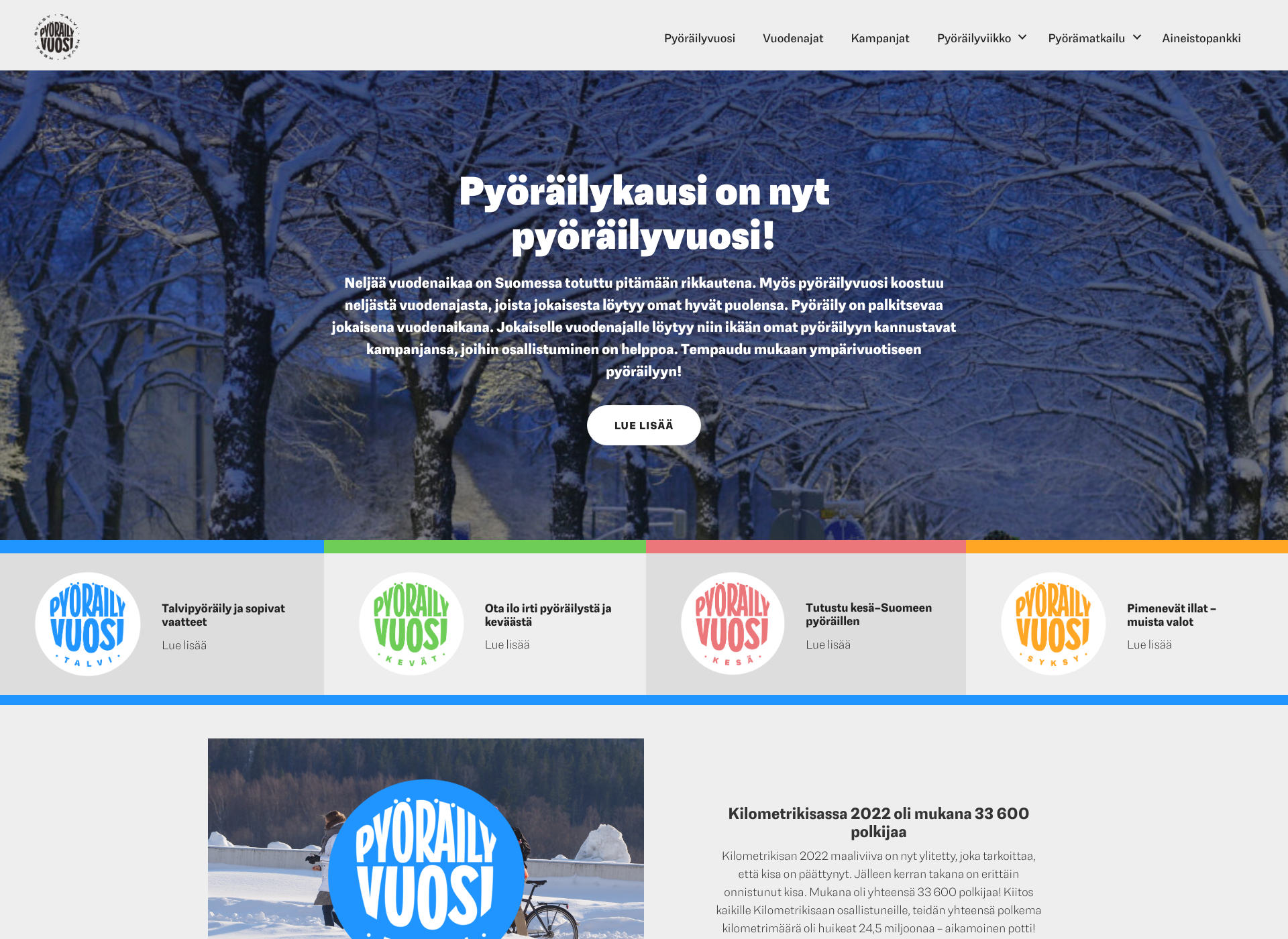 Screenshot for pyorailyvuosi.fi