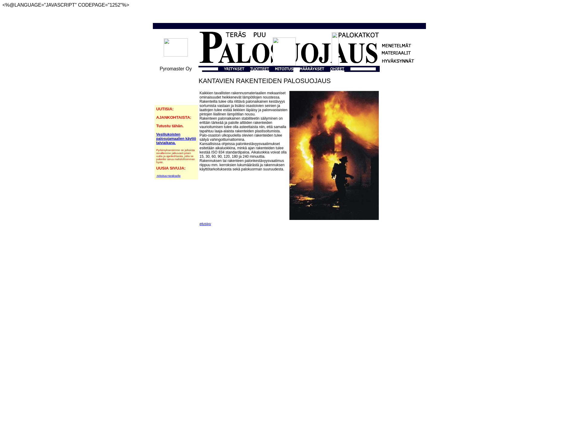 Screenshot for pyromaster.fi