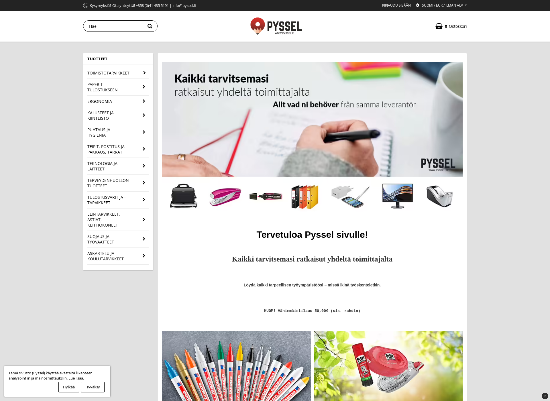 Skärmdump för pyssel.fi