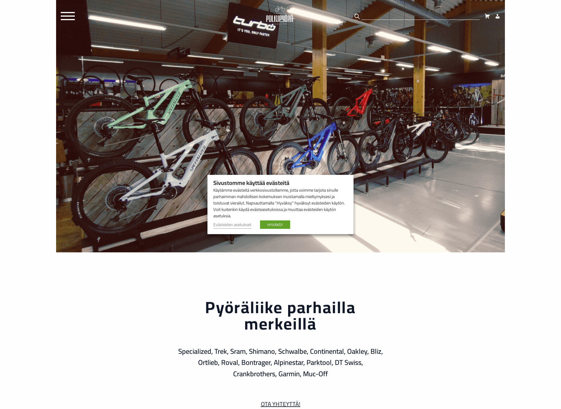 Näyttökuva pyöräkauppa.fi