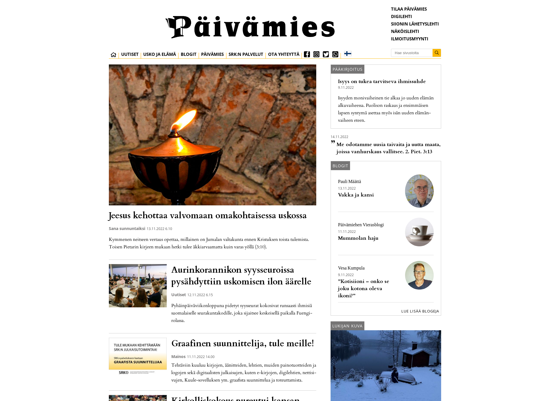 Screenshot for päivämies.fi