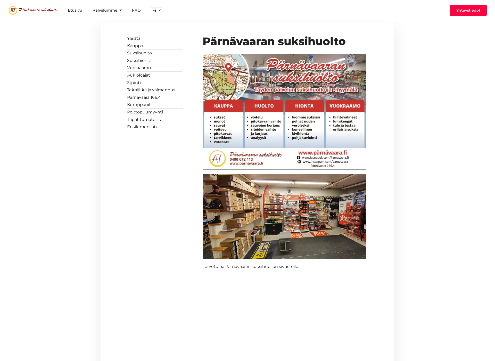 Screenshot for pärnävaara.fi