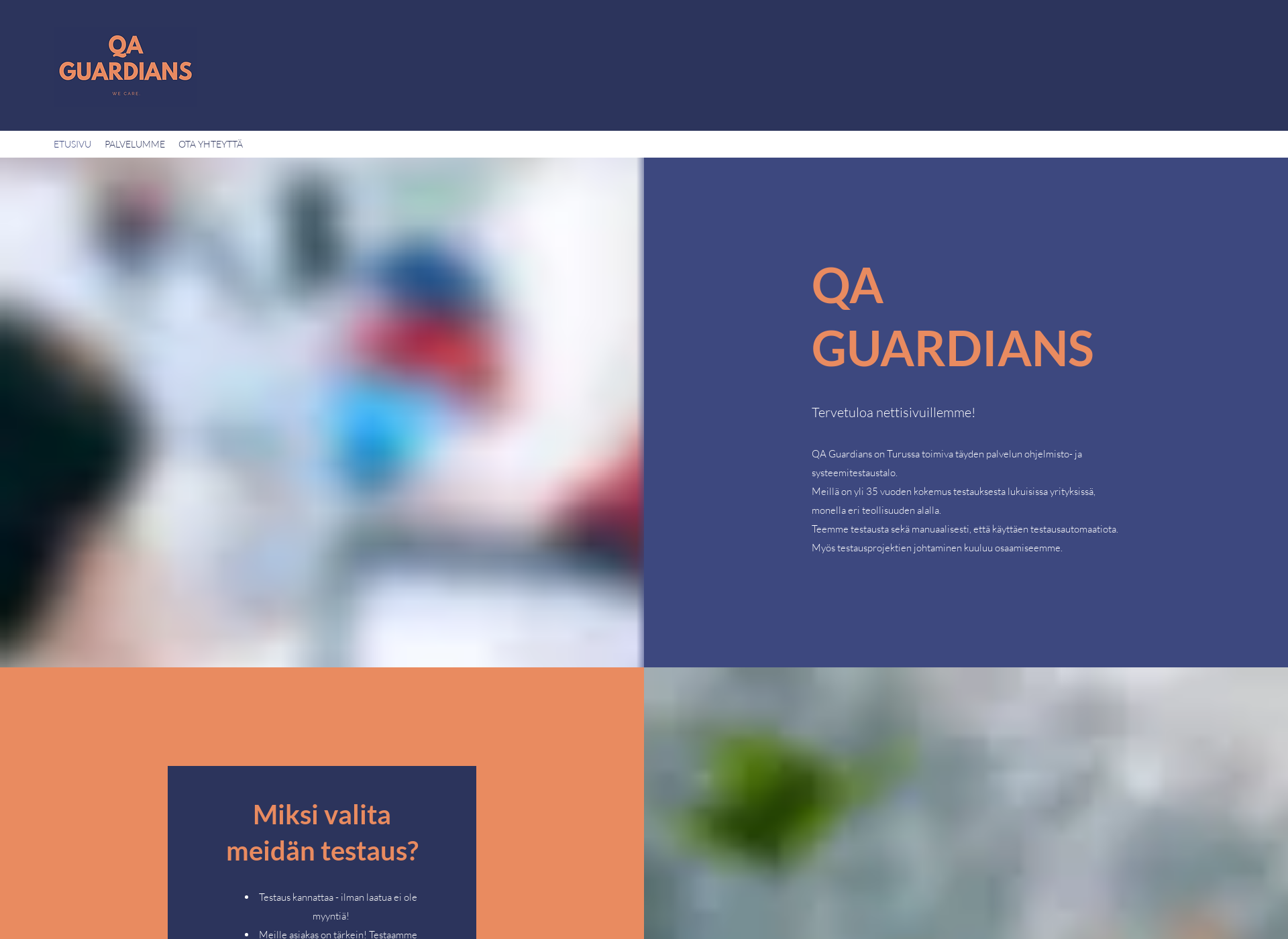 Screenshot for qaguardians.fi