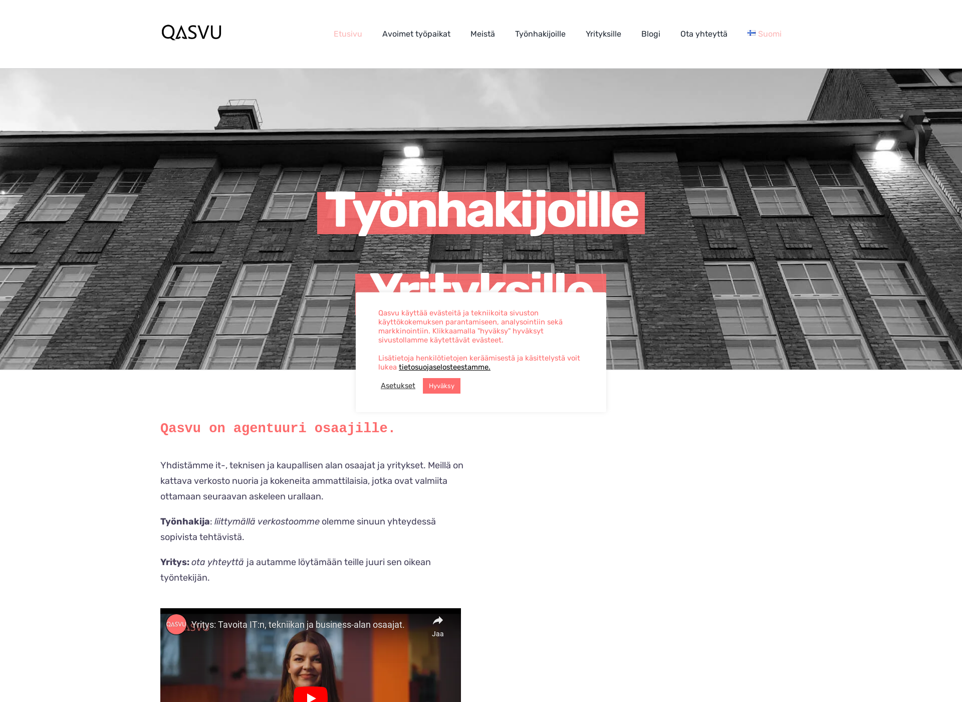 Screenshot for qasvu.fi