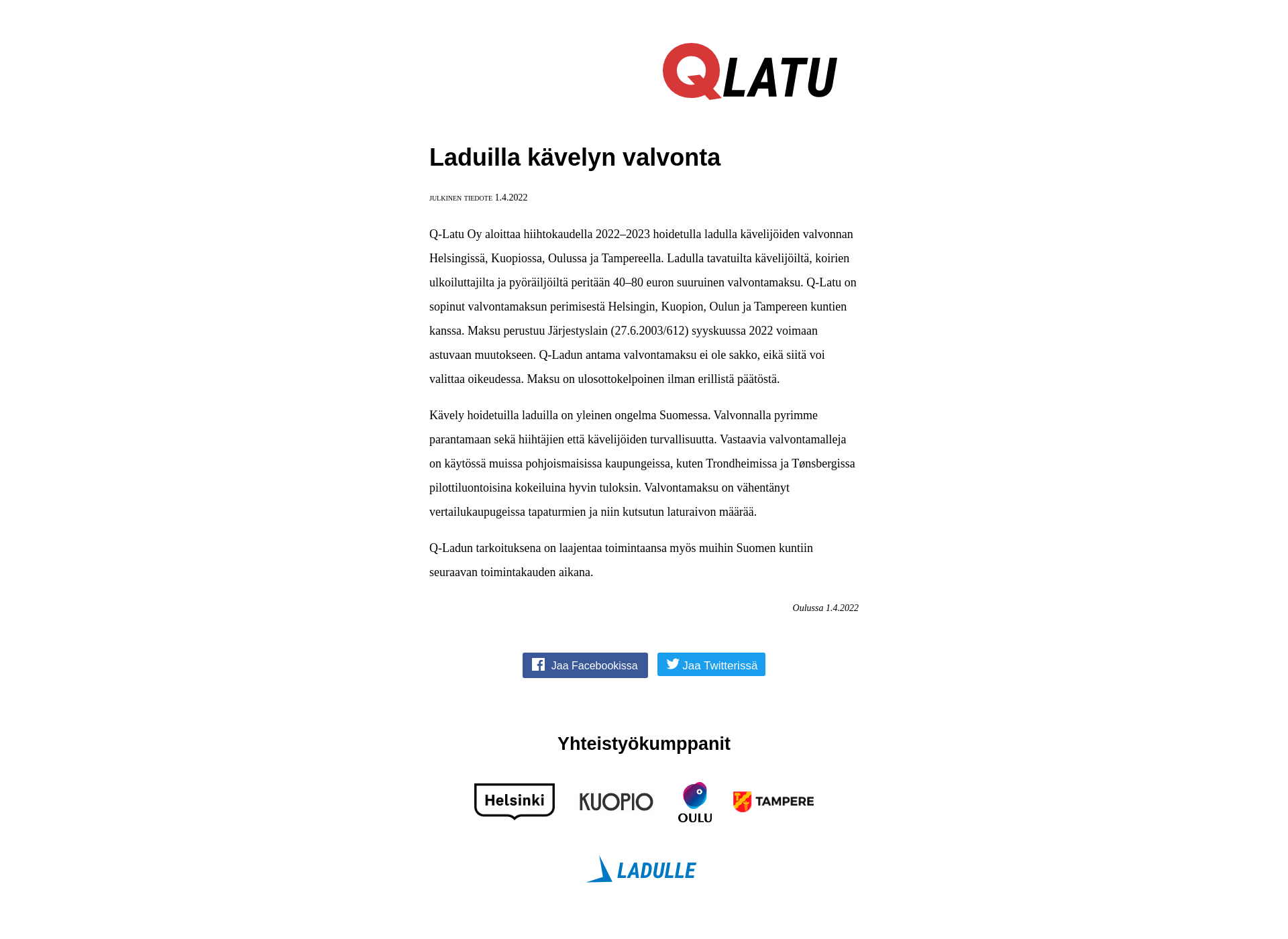 Skärmdump för qlatu.fi