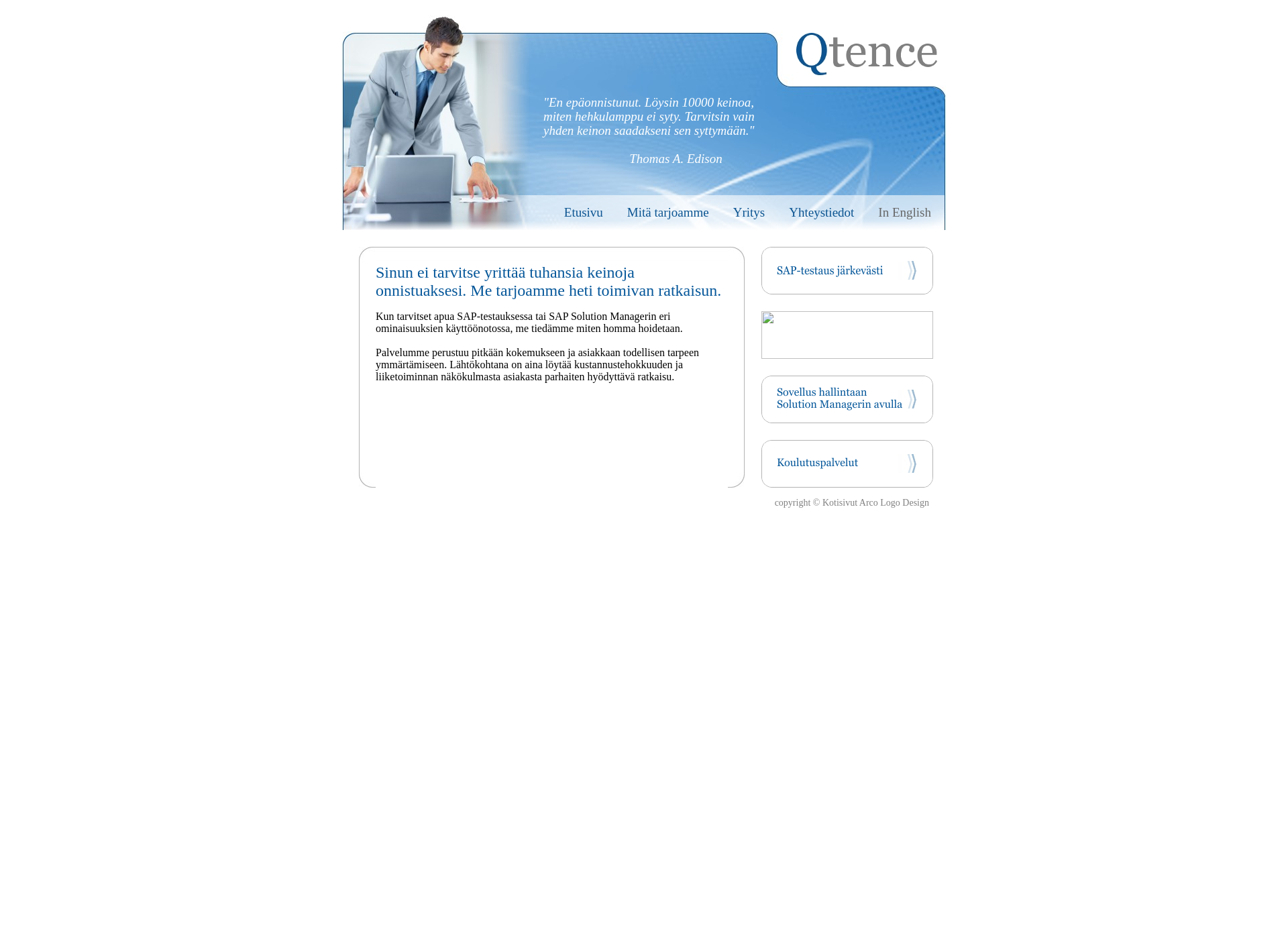 Screenshot for qtence.fi