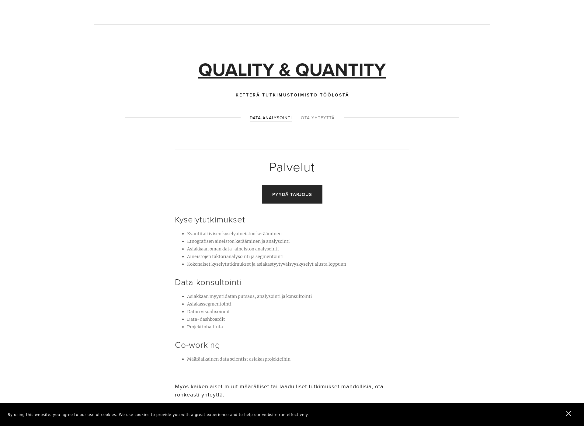 Skärmdump för qualityquantity.fi