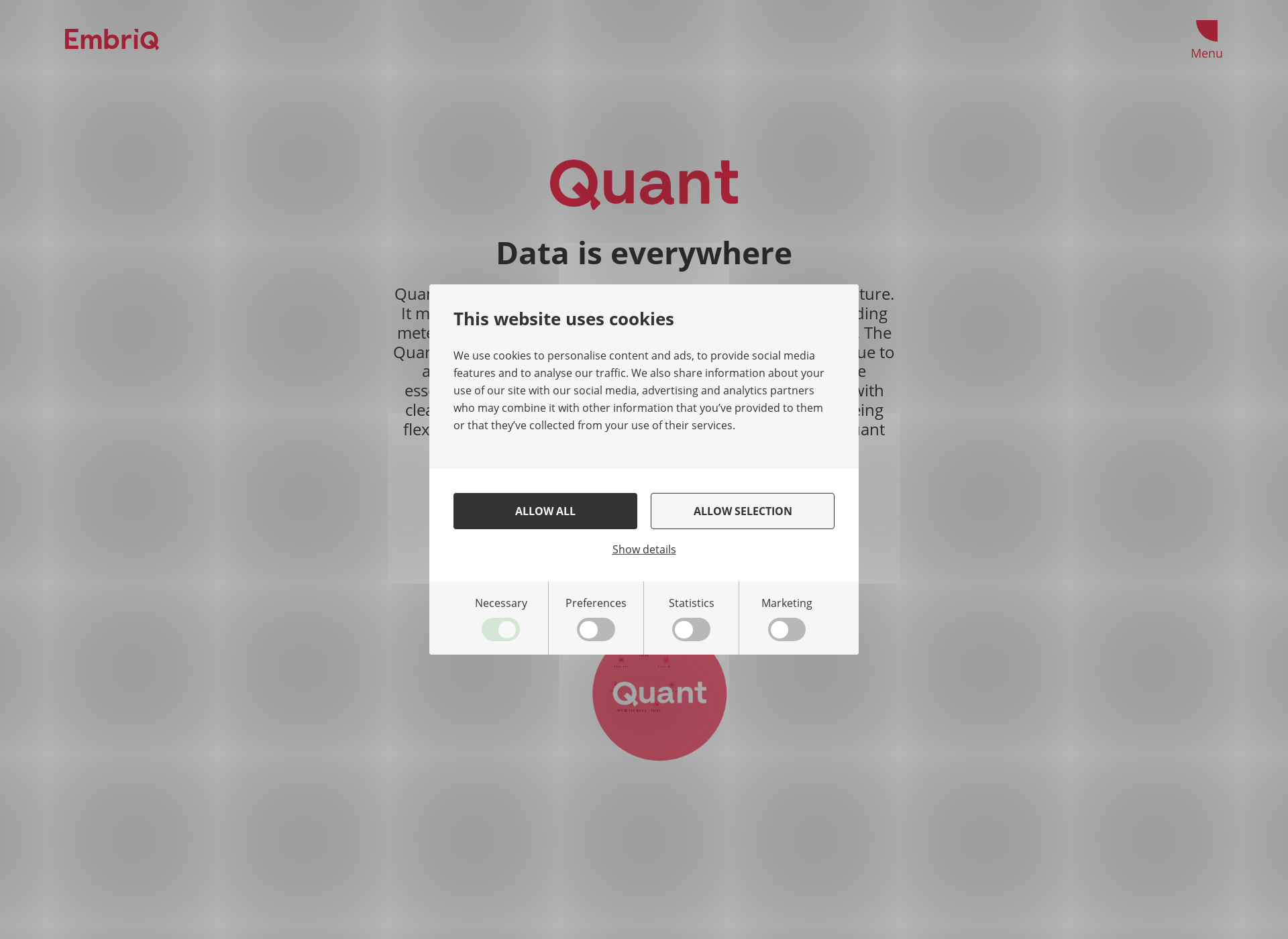Skärmdump för quantcity.fi