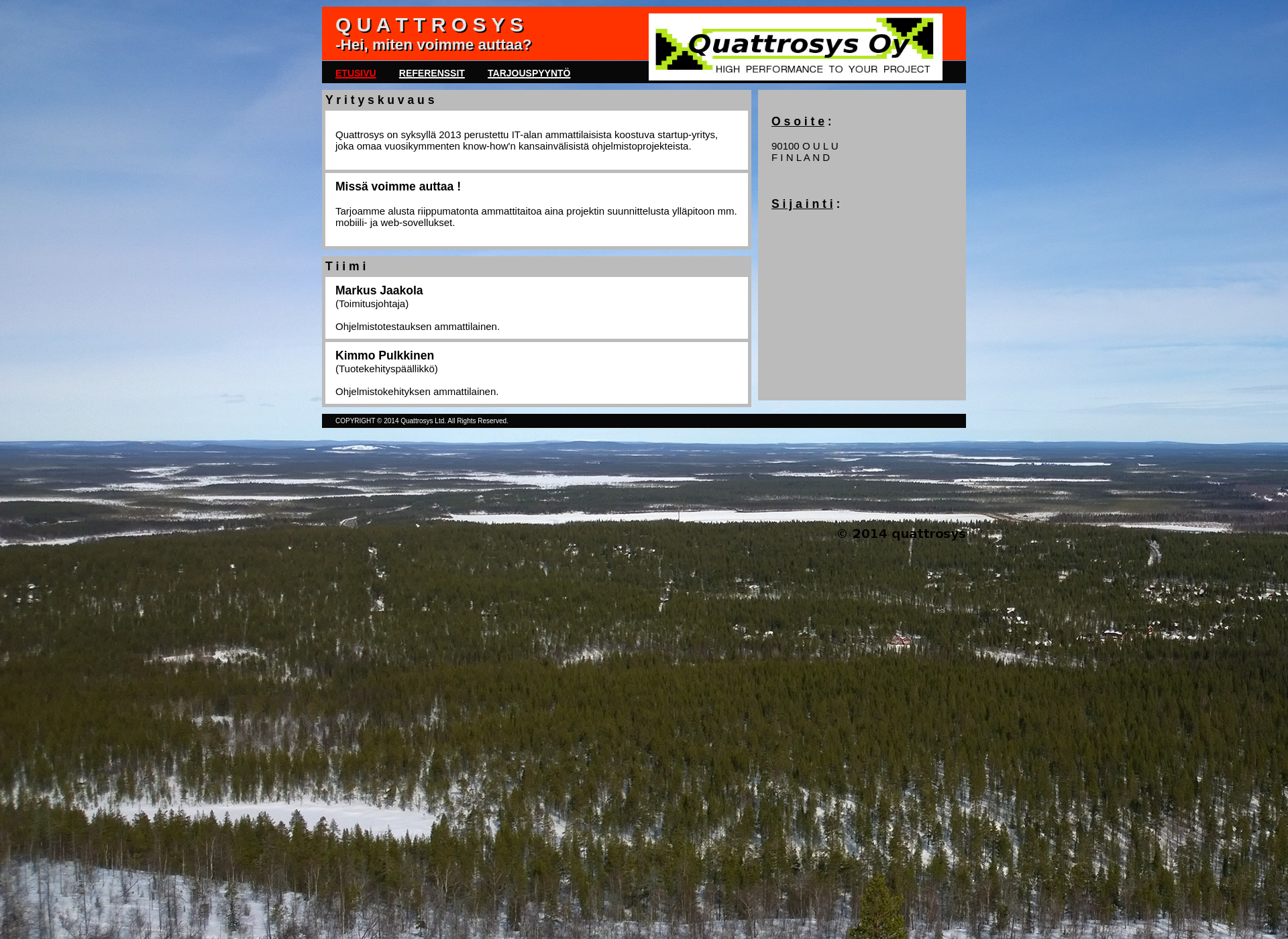 Screenshot for quattrosys.fi