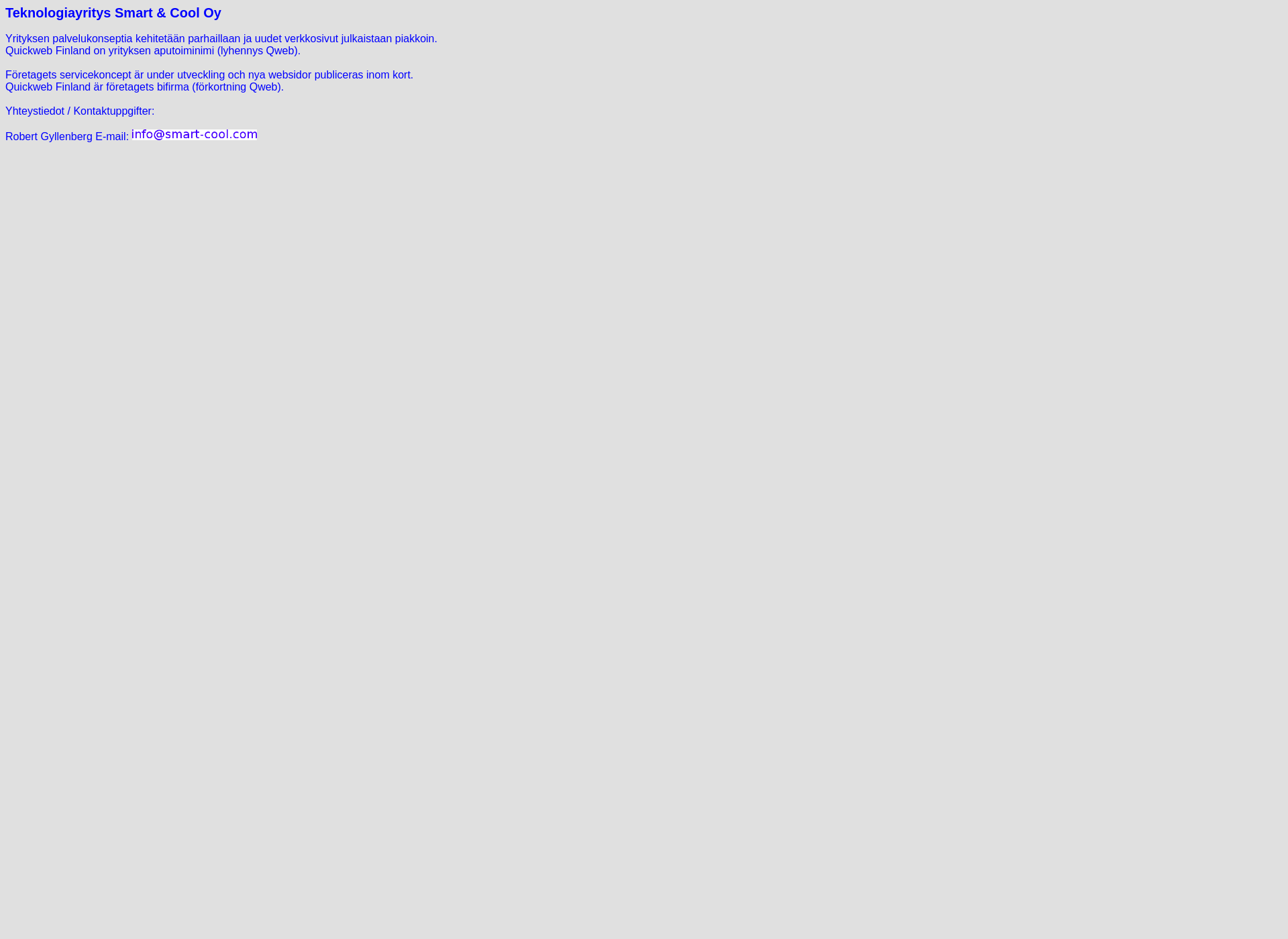 Skärmdump för quickweb.fi