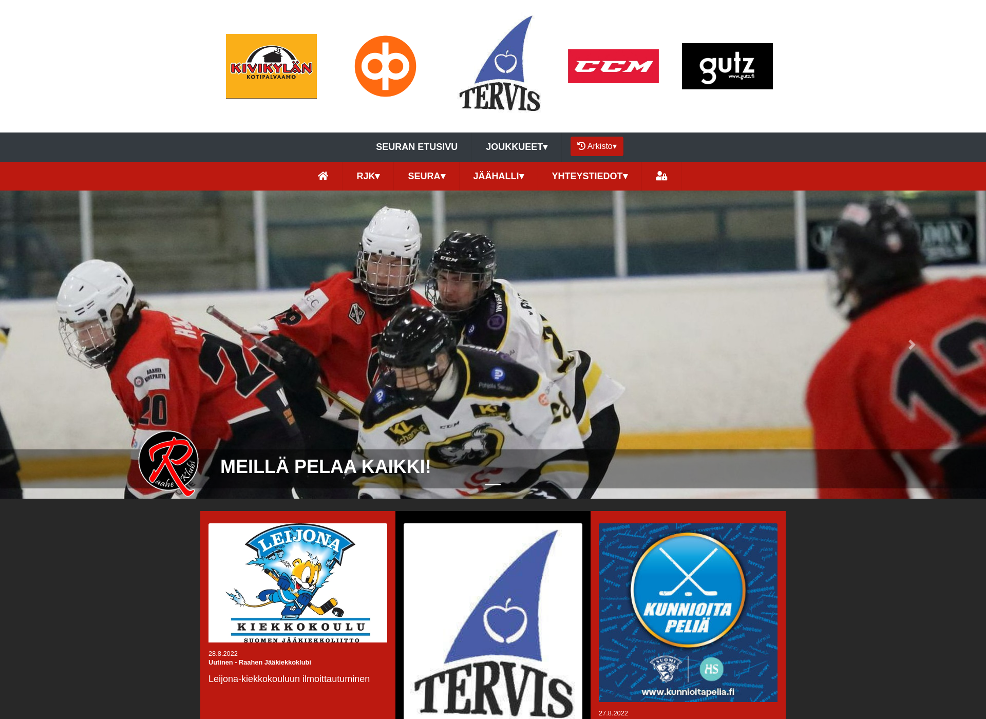 Screenshot for raahenjaakiekkoklubi.fi