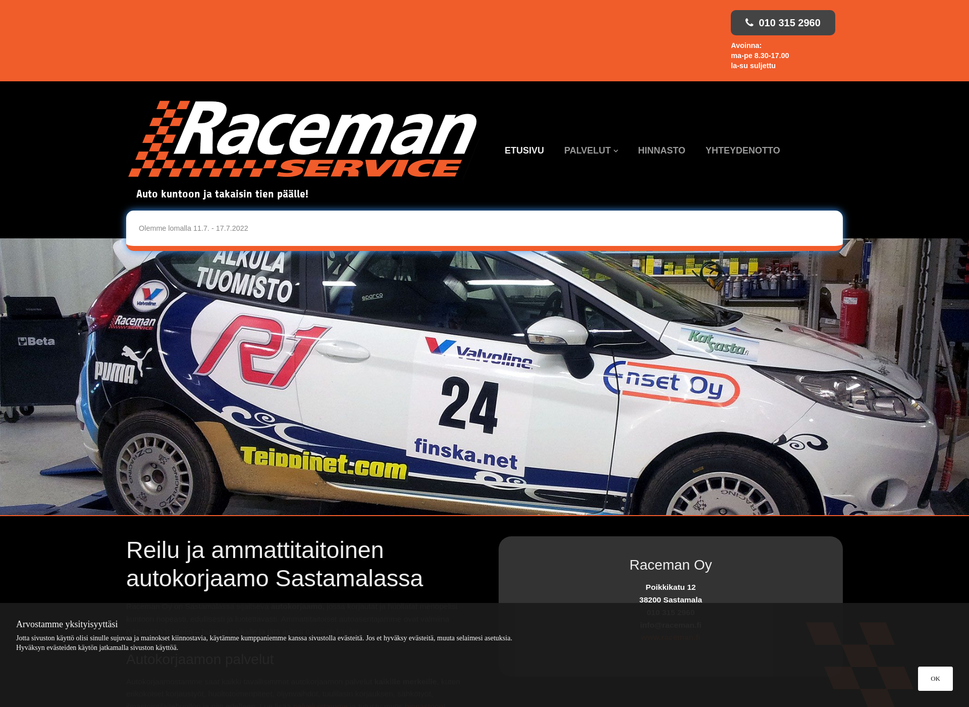 Screenshot for raceman.fi