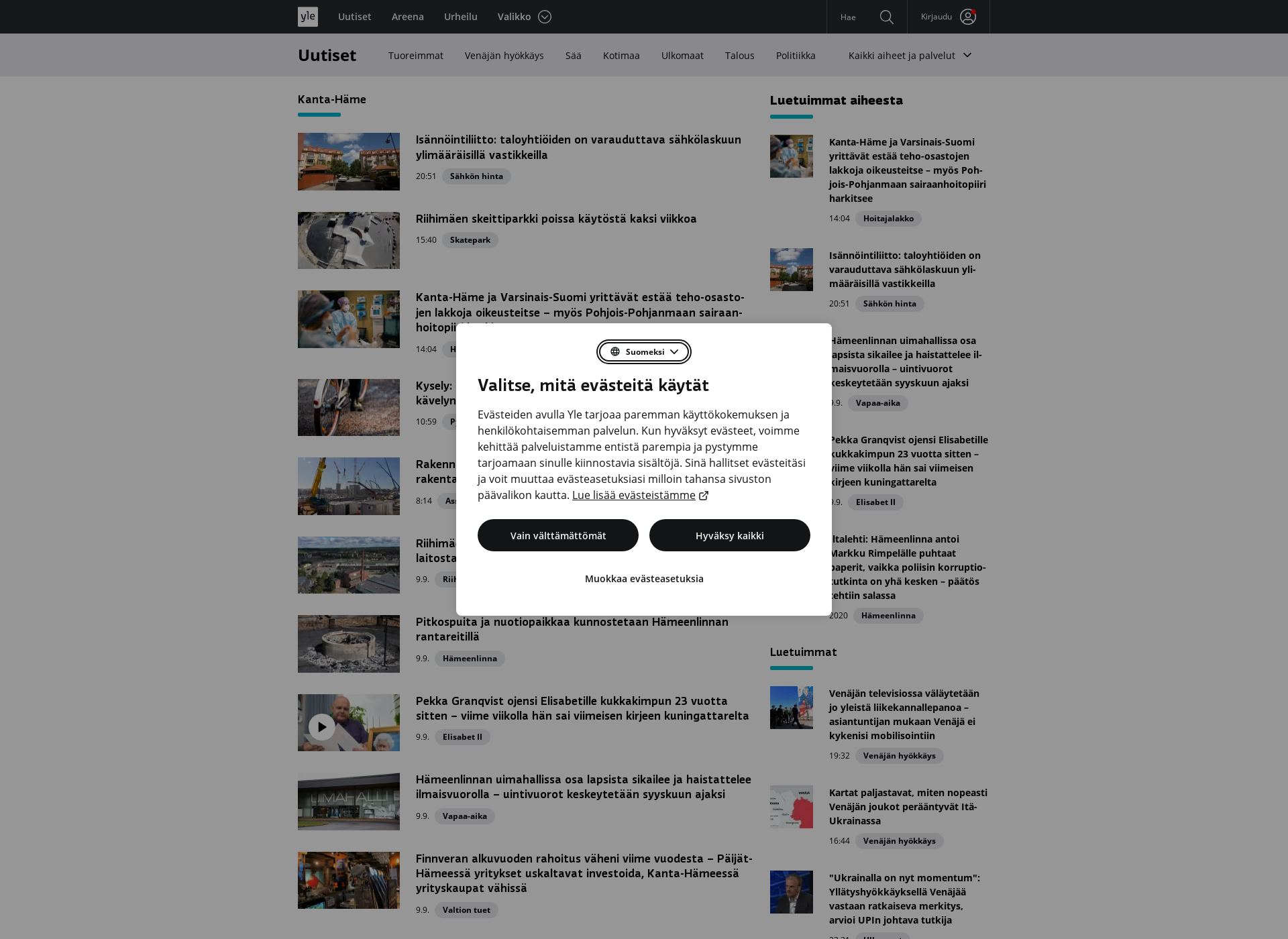 Screenshot for radiohame.fi