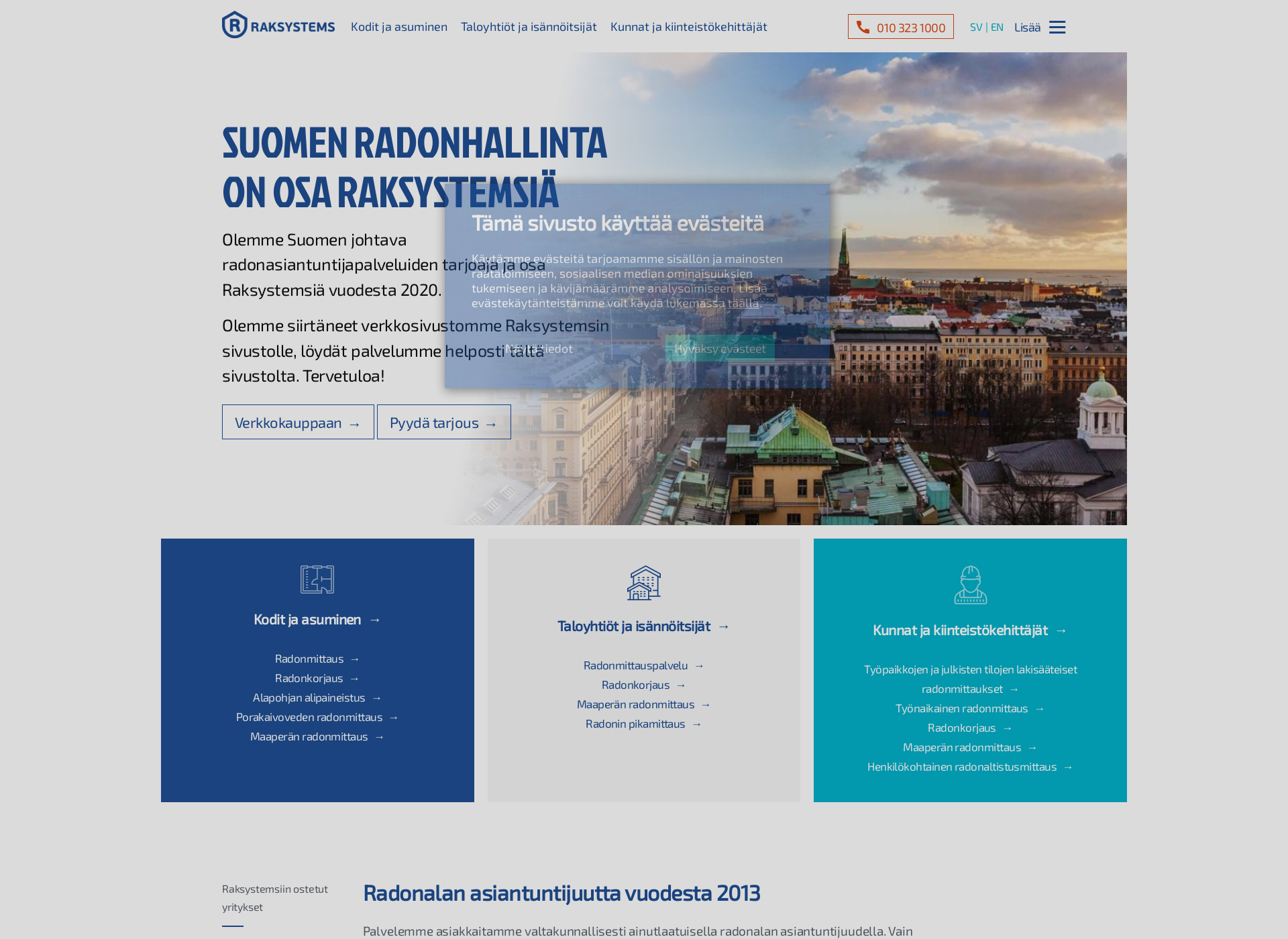 Screenshot for radonaltistus.fi
