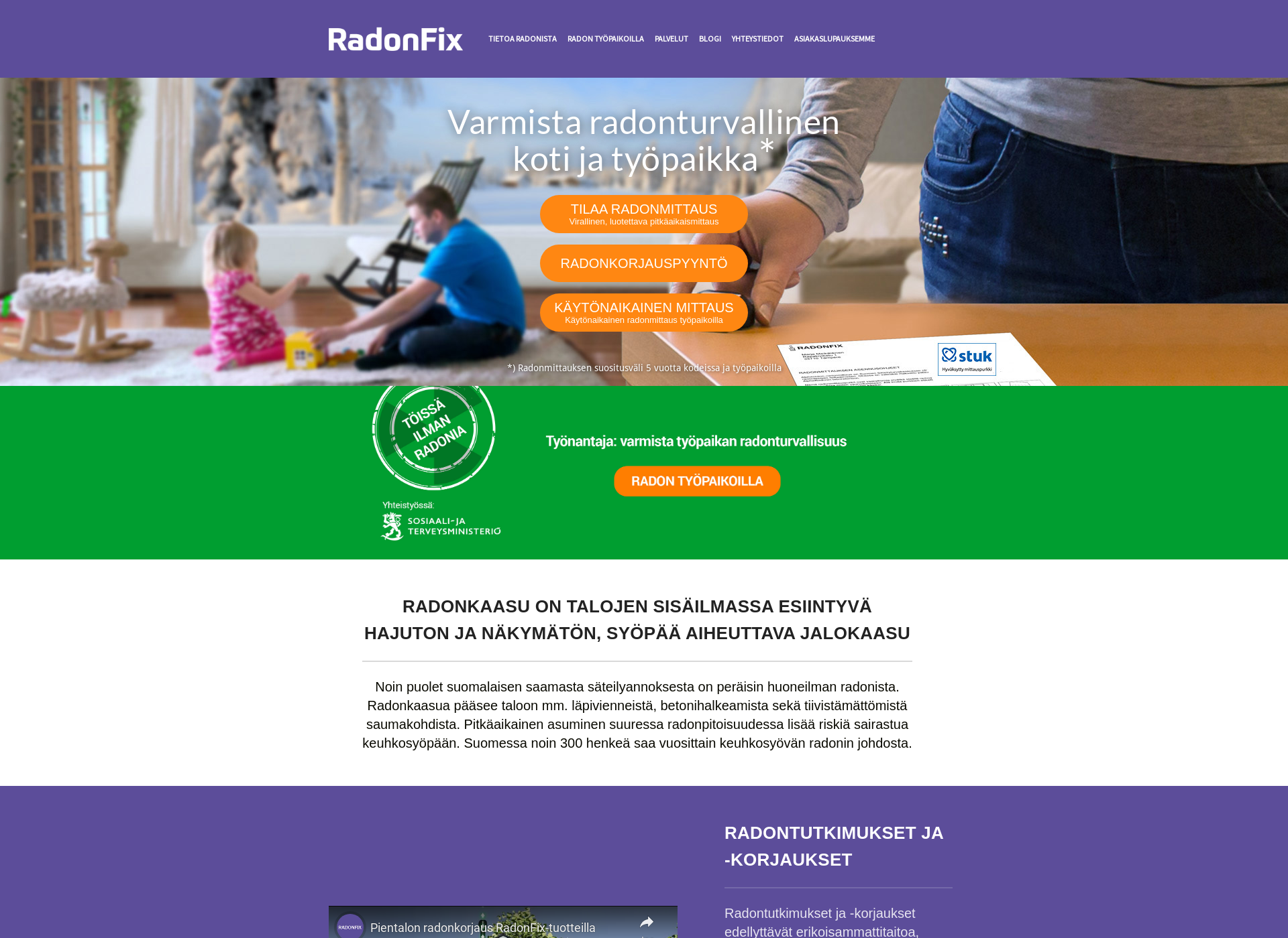Näyttökuva radonfix.fi