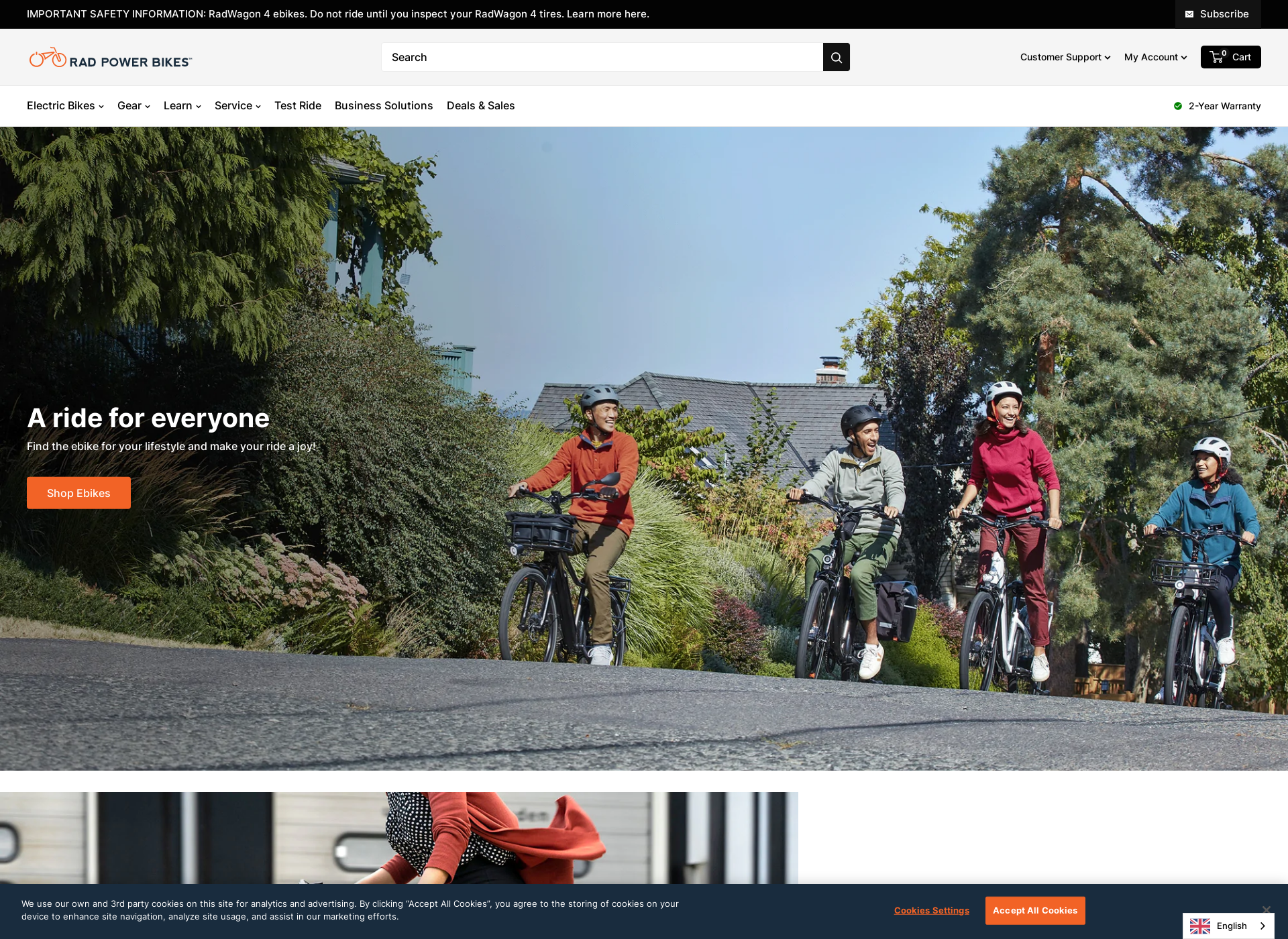 Screenshot for radpoweredbikes.fi