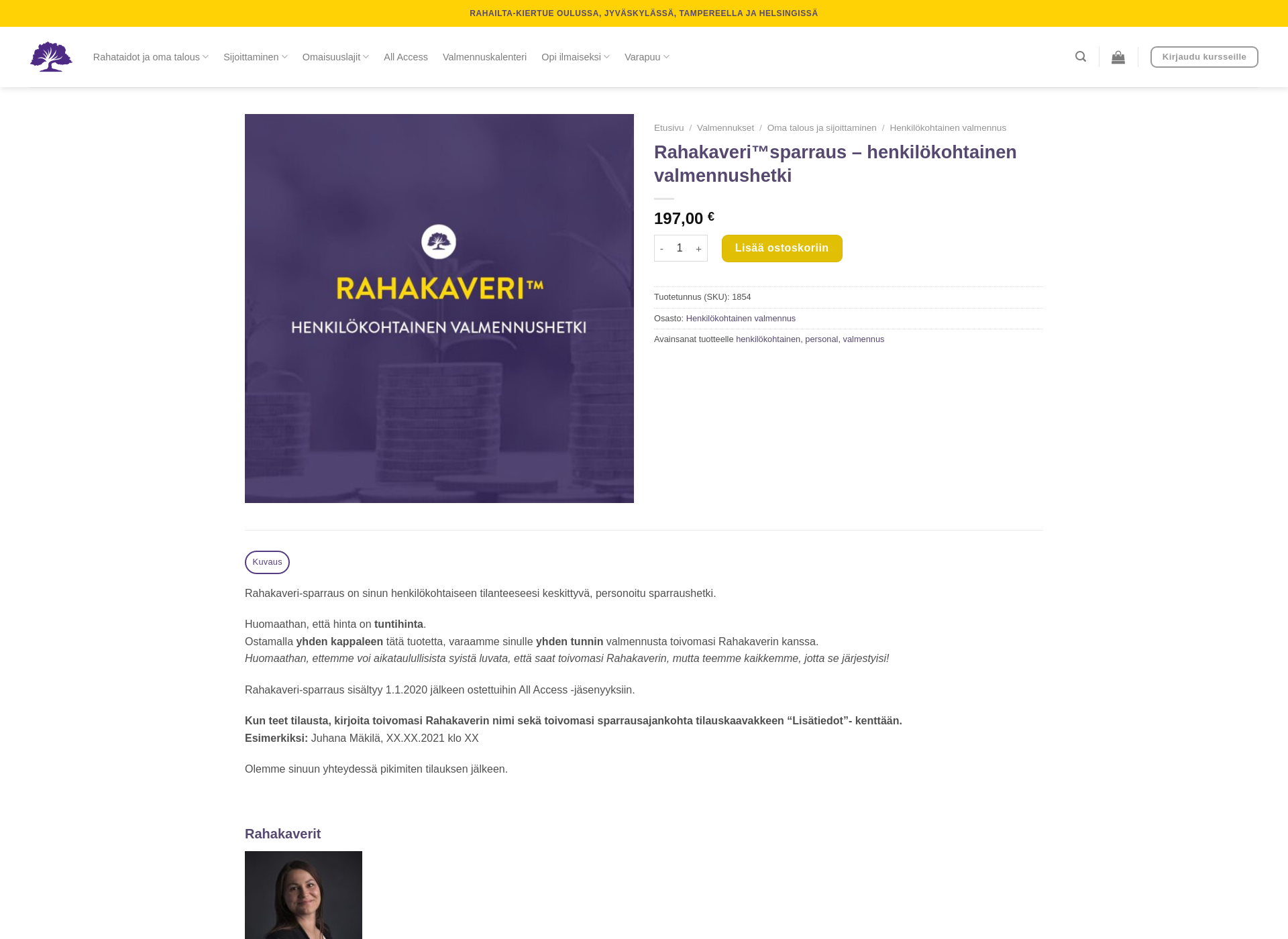 Screenshot for rahataidonvalmentajat.fi