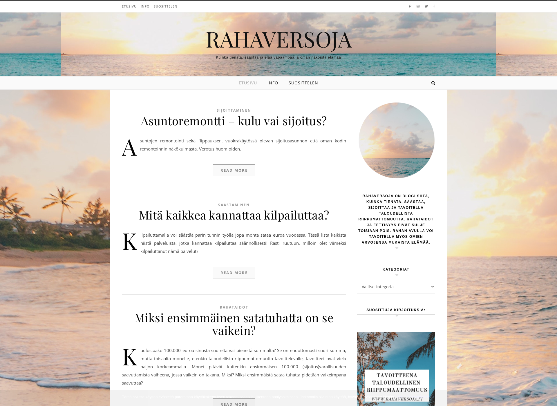 Screenshot for rahaversoja.fi