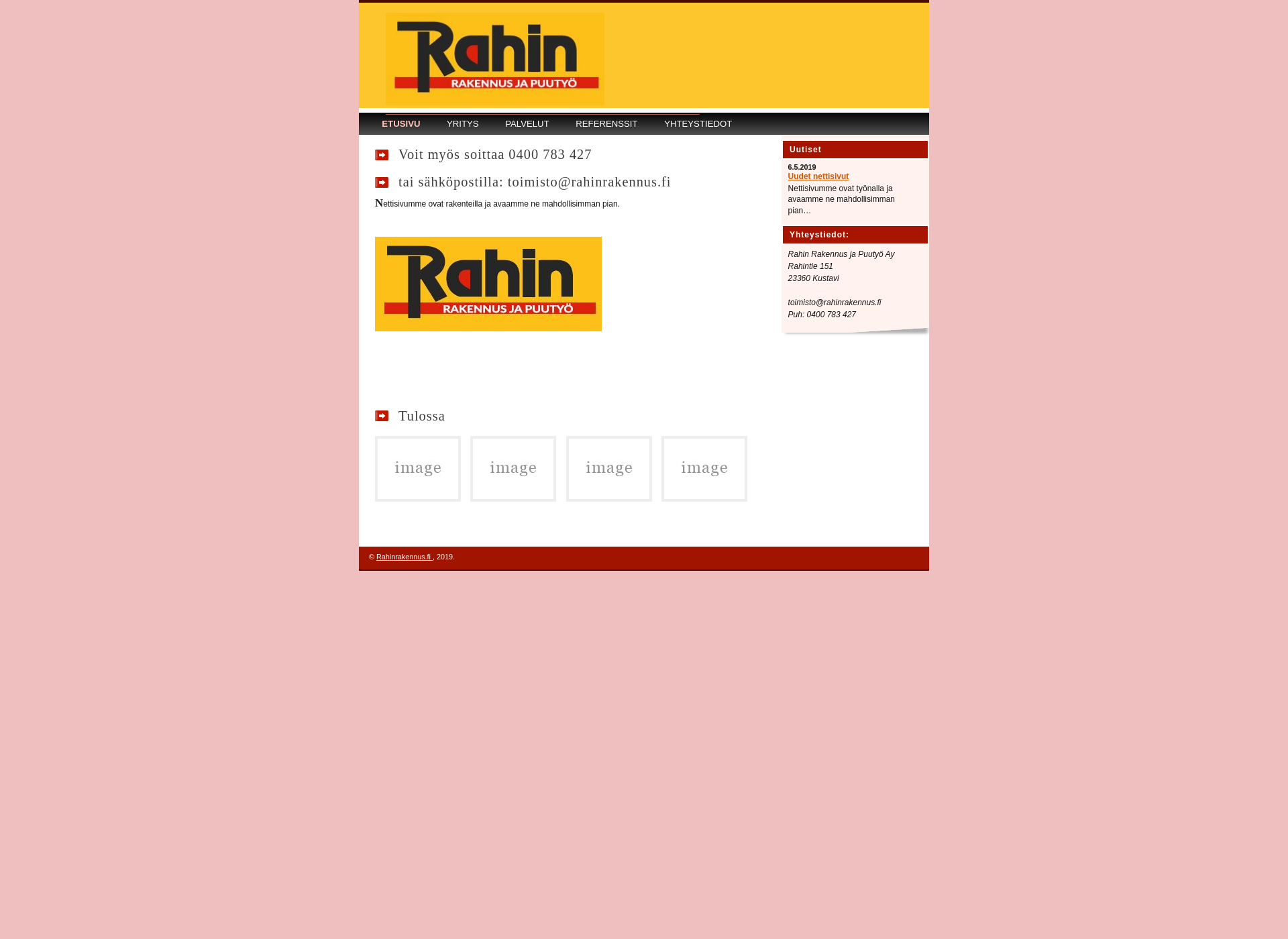 Screenshot for rahinrakennus.fi