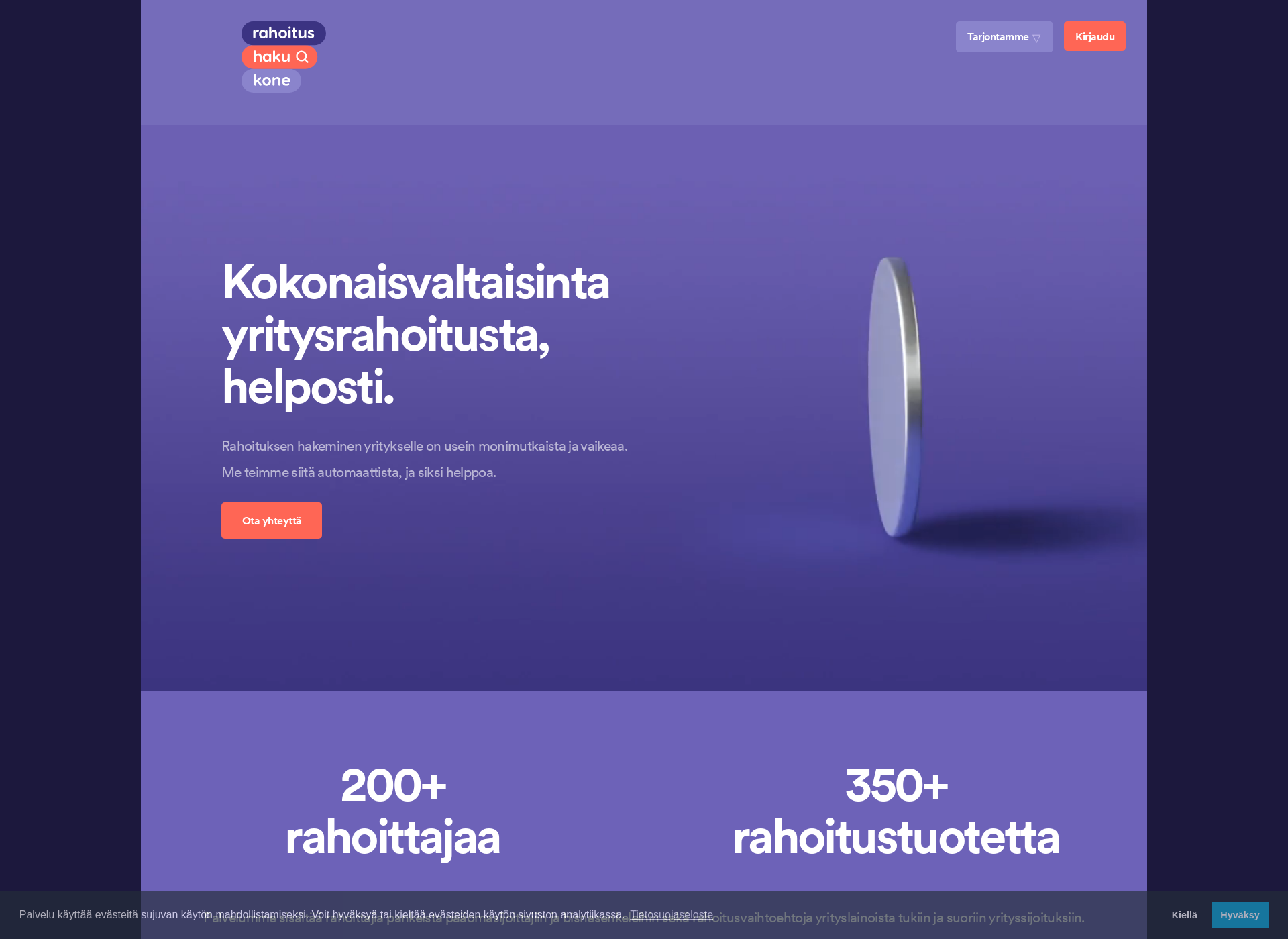 Screenshot for rahoitushakukone.fi