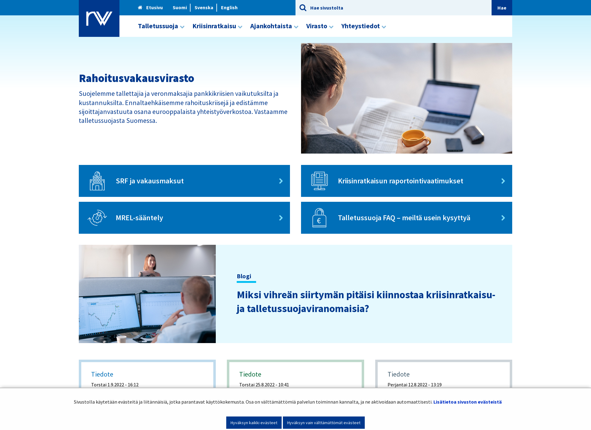 Screenshot for rahoitusvakausvirasto.fi