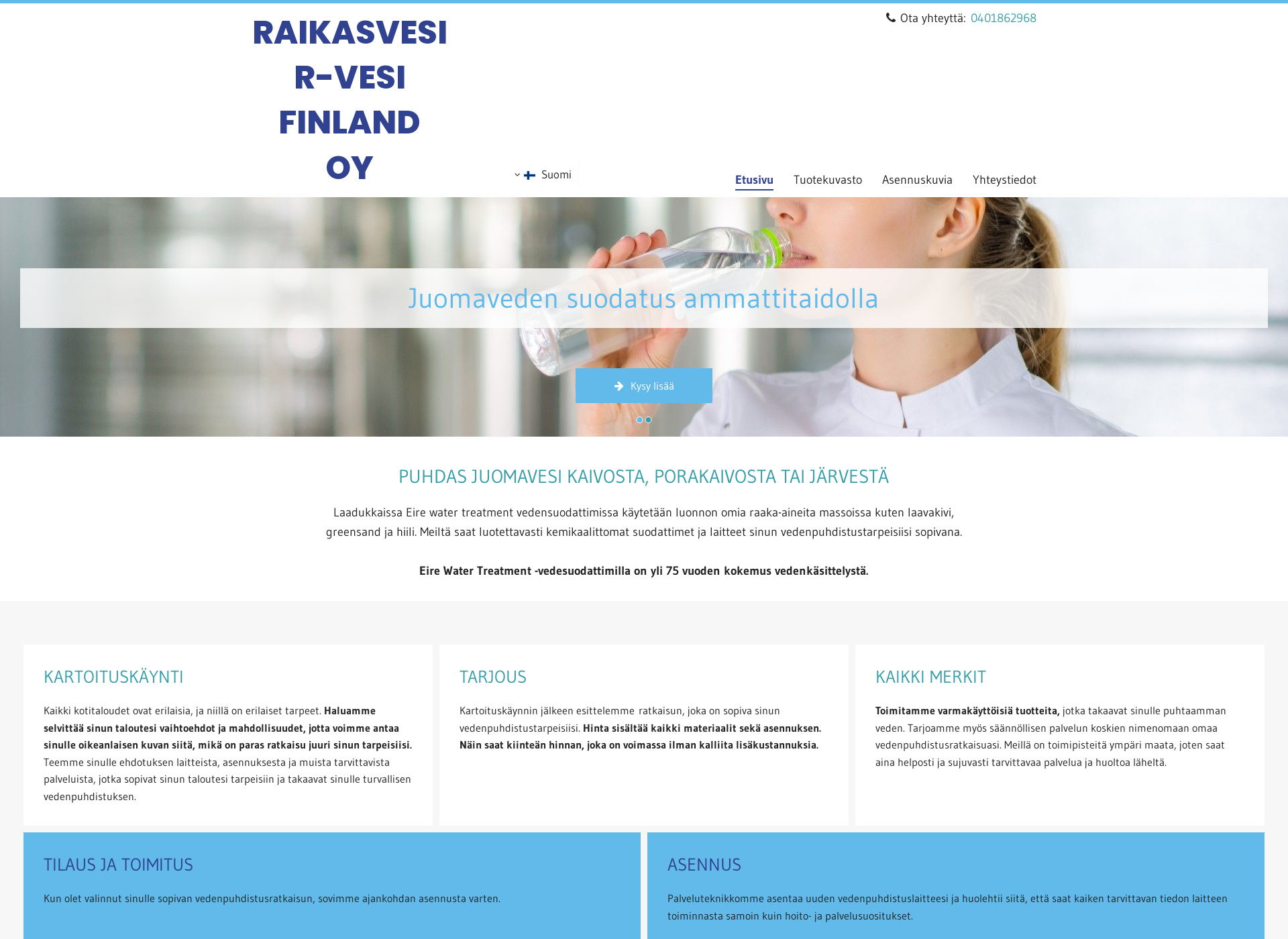 Screenshot for raikasvesipalvelee.fi