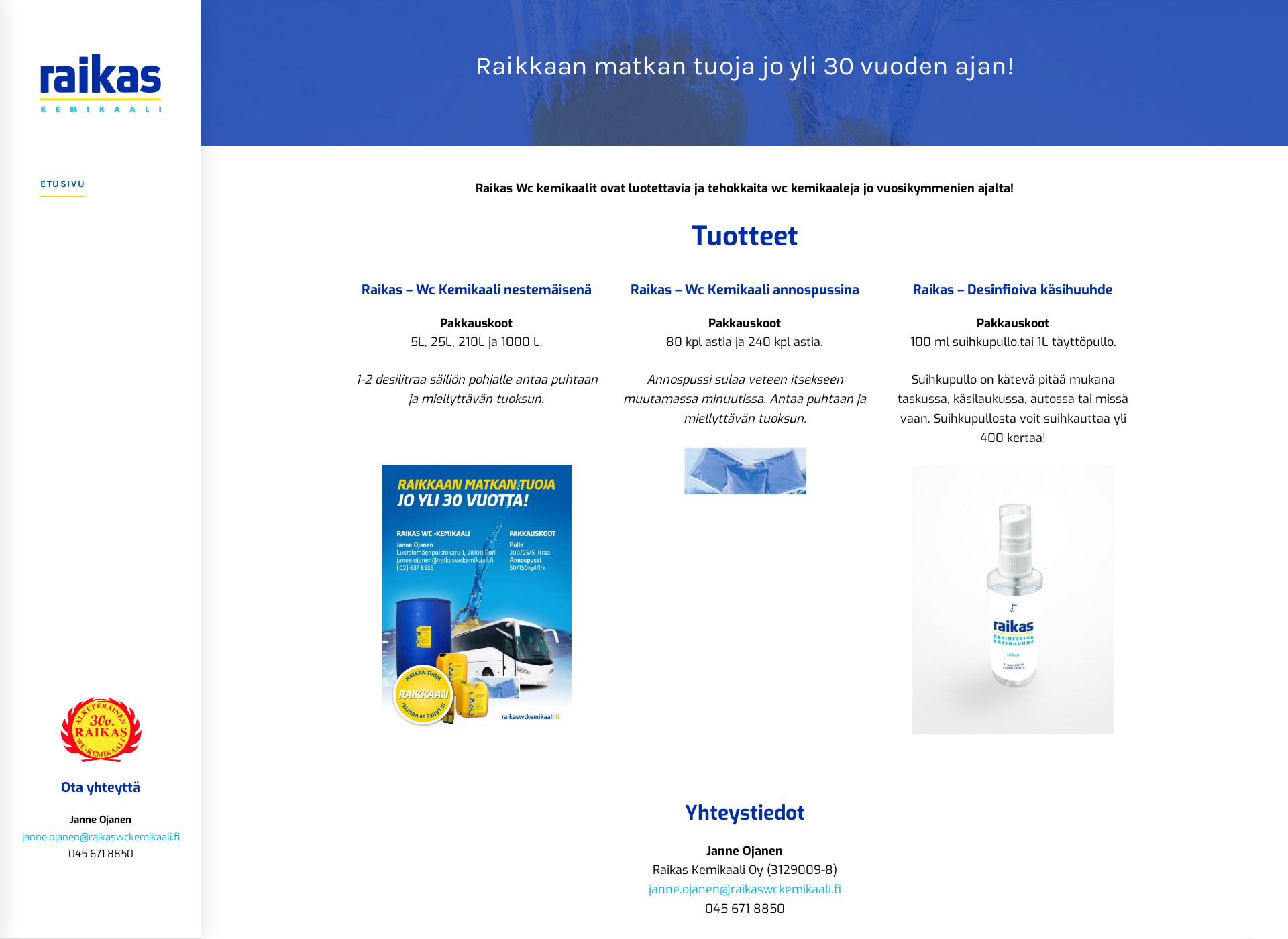 Screenshot for raikaswckemikaali.fi