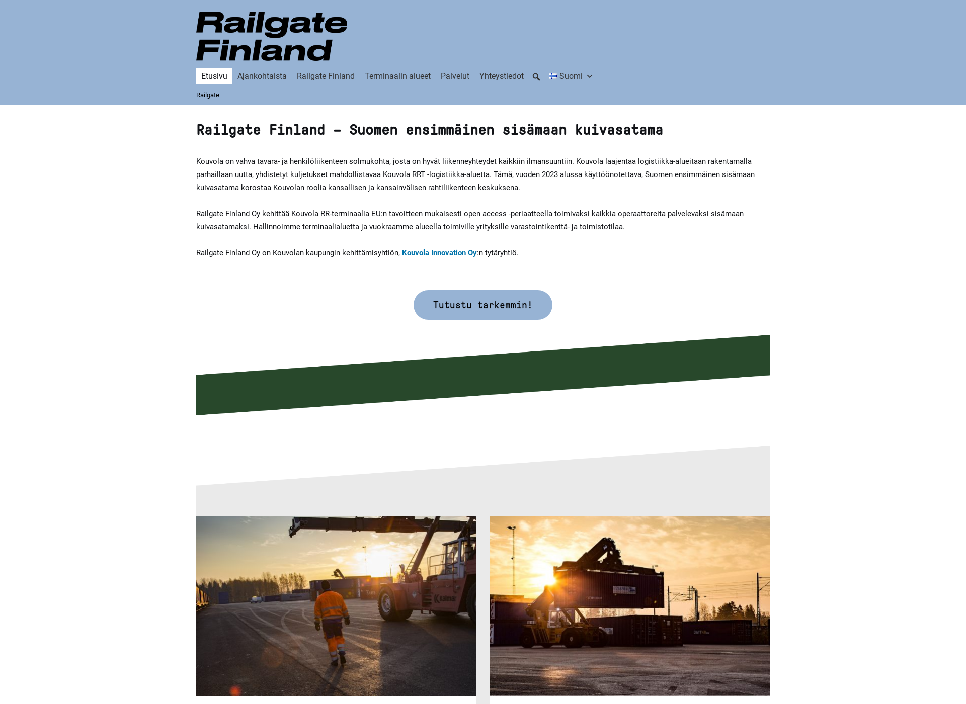 Skärmdump för railgatefinland.fi