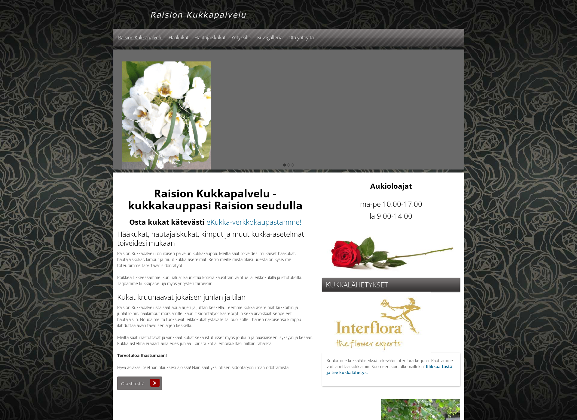 Screenshot for raisionkukkapalvelu.fi