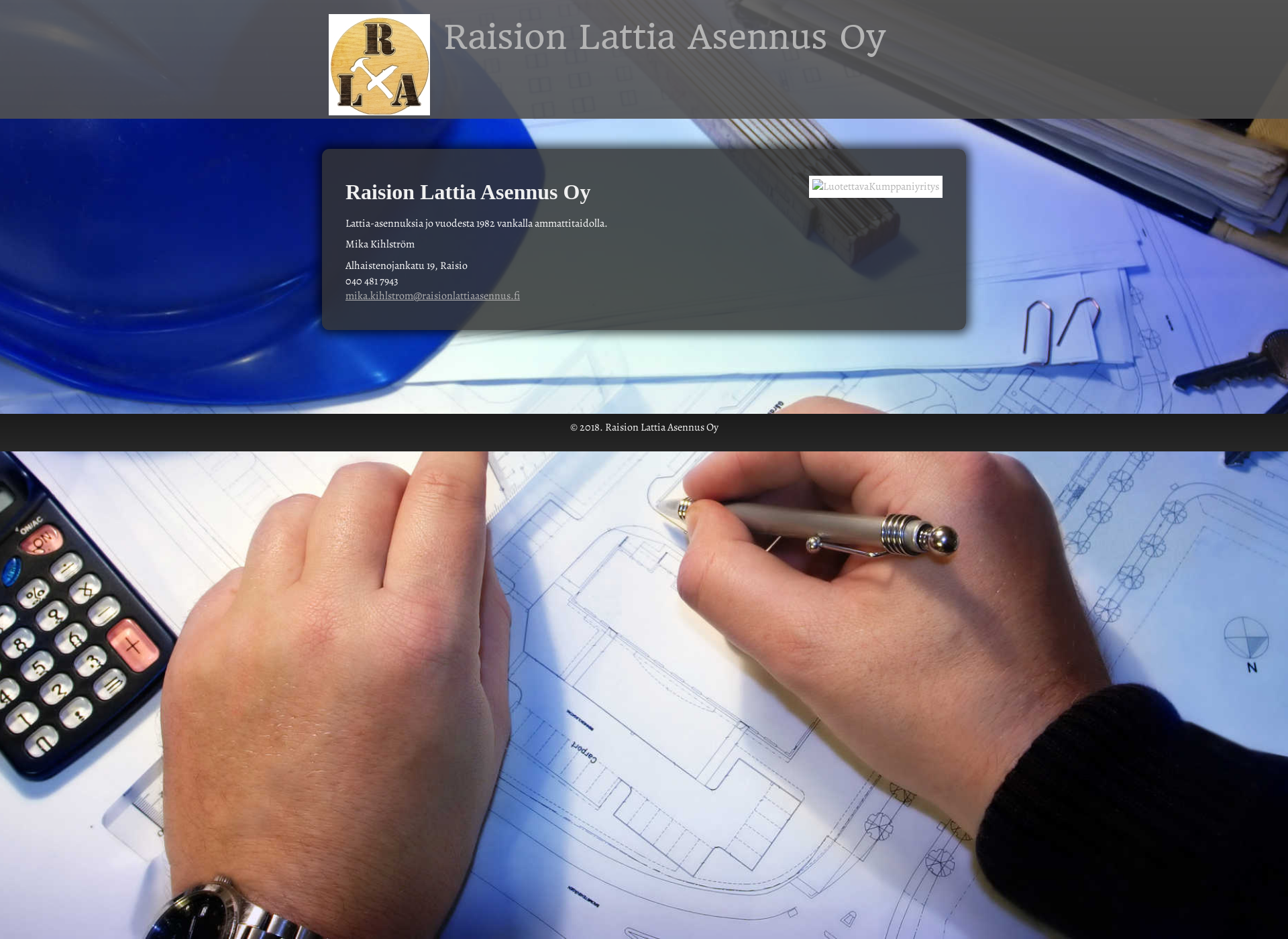 Screenshot for raisionlattiaasennus.fi