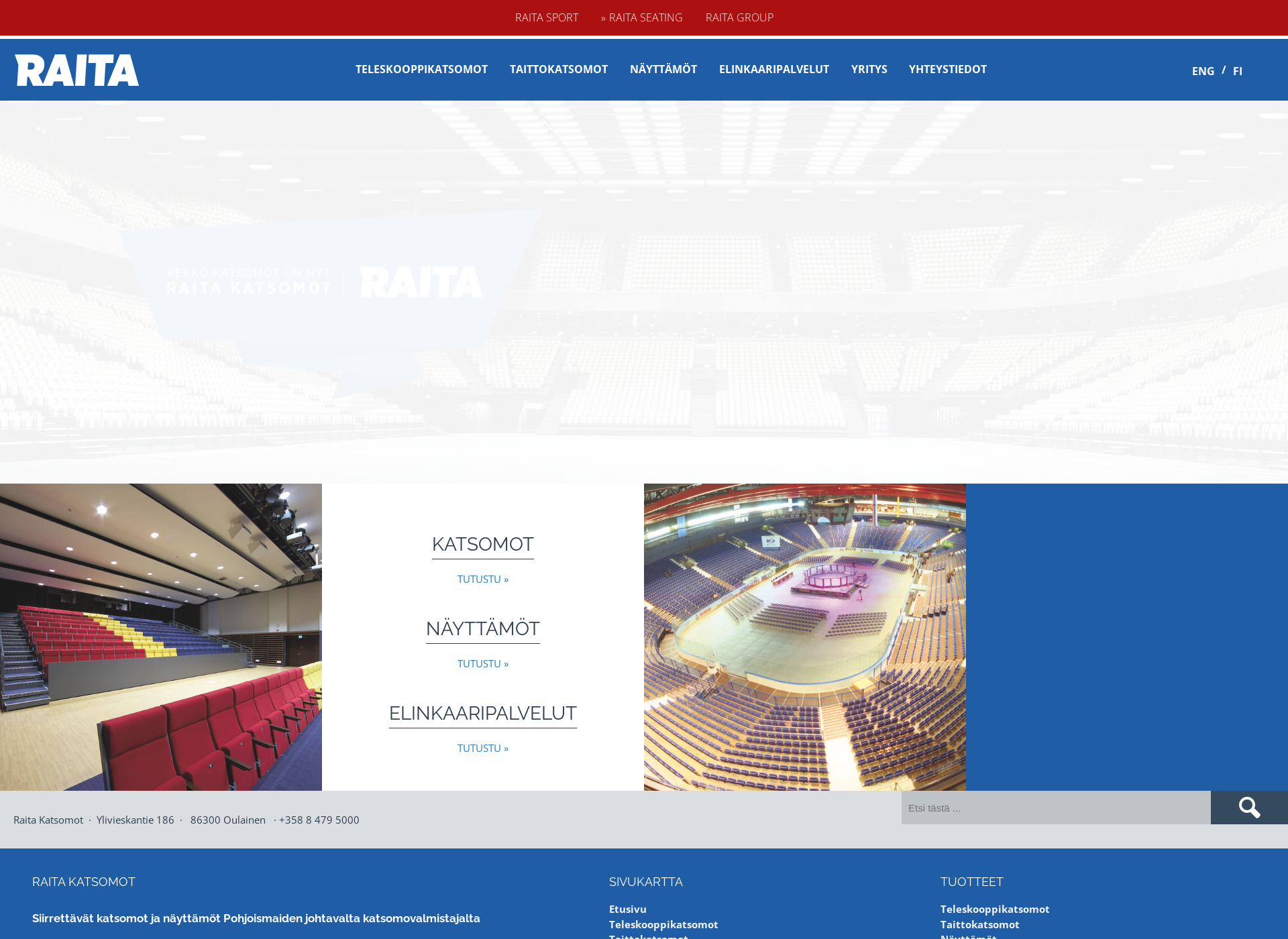 Skärmdump för raitakatsomot.fi
