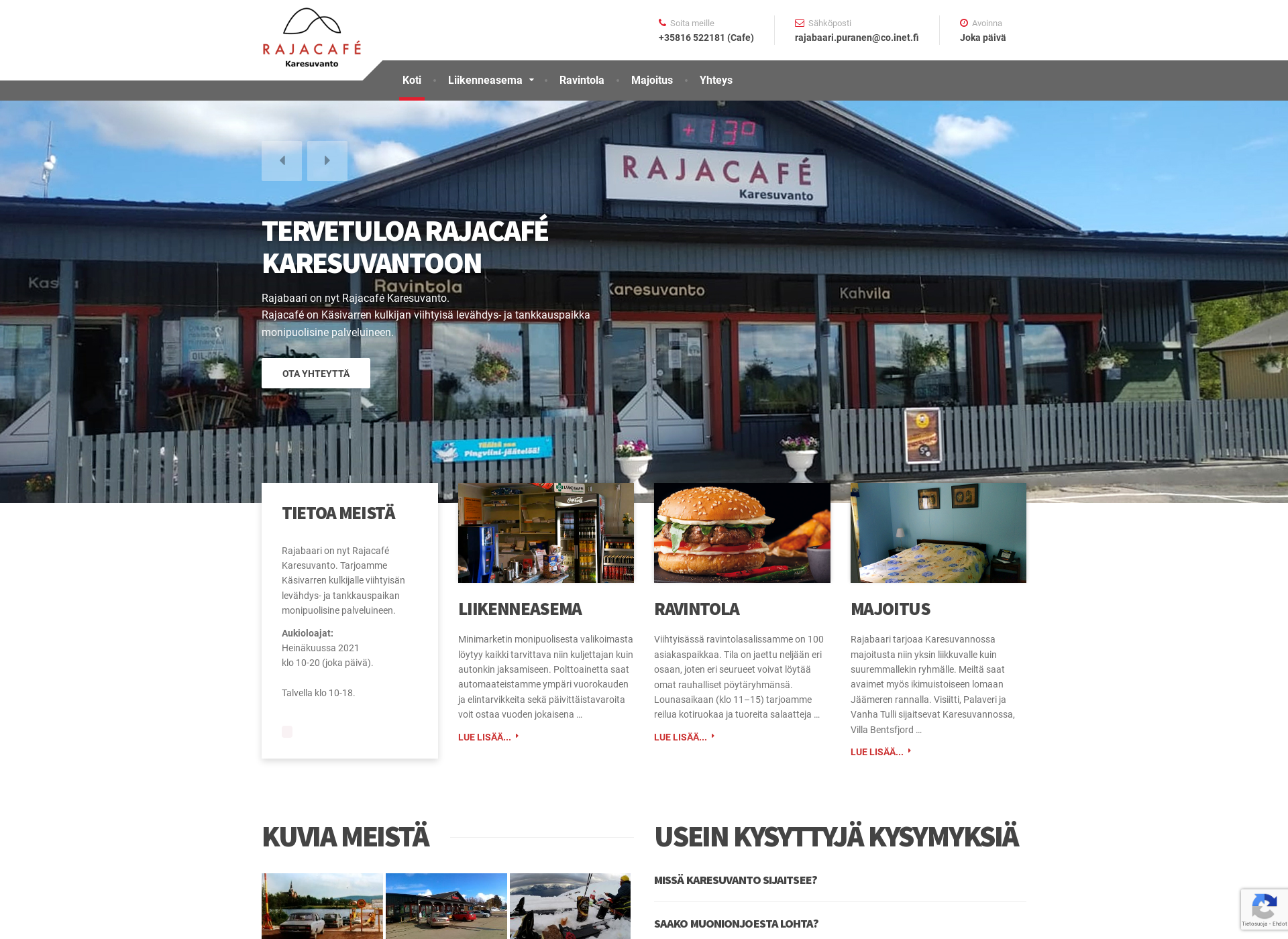 Screenshot for rajacafe.fi