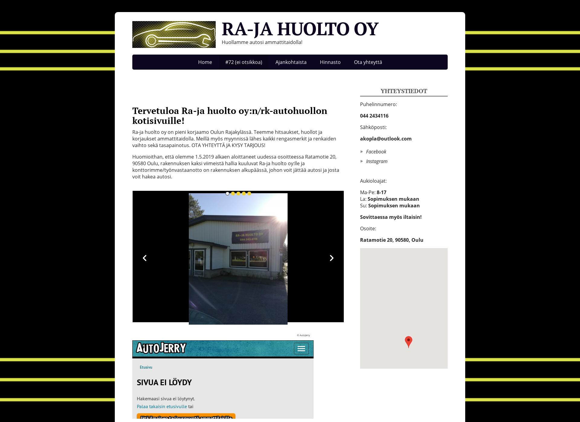 Screenshot for rajakylanautohuolto.fi