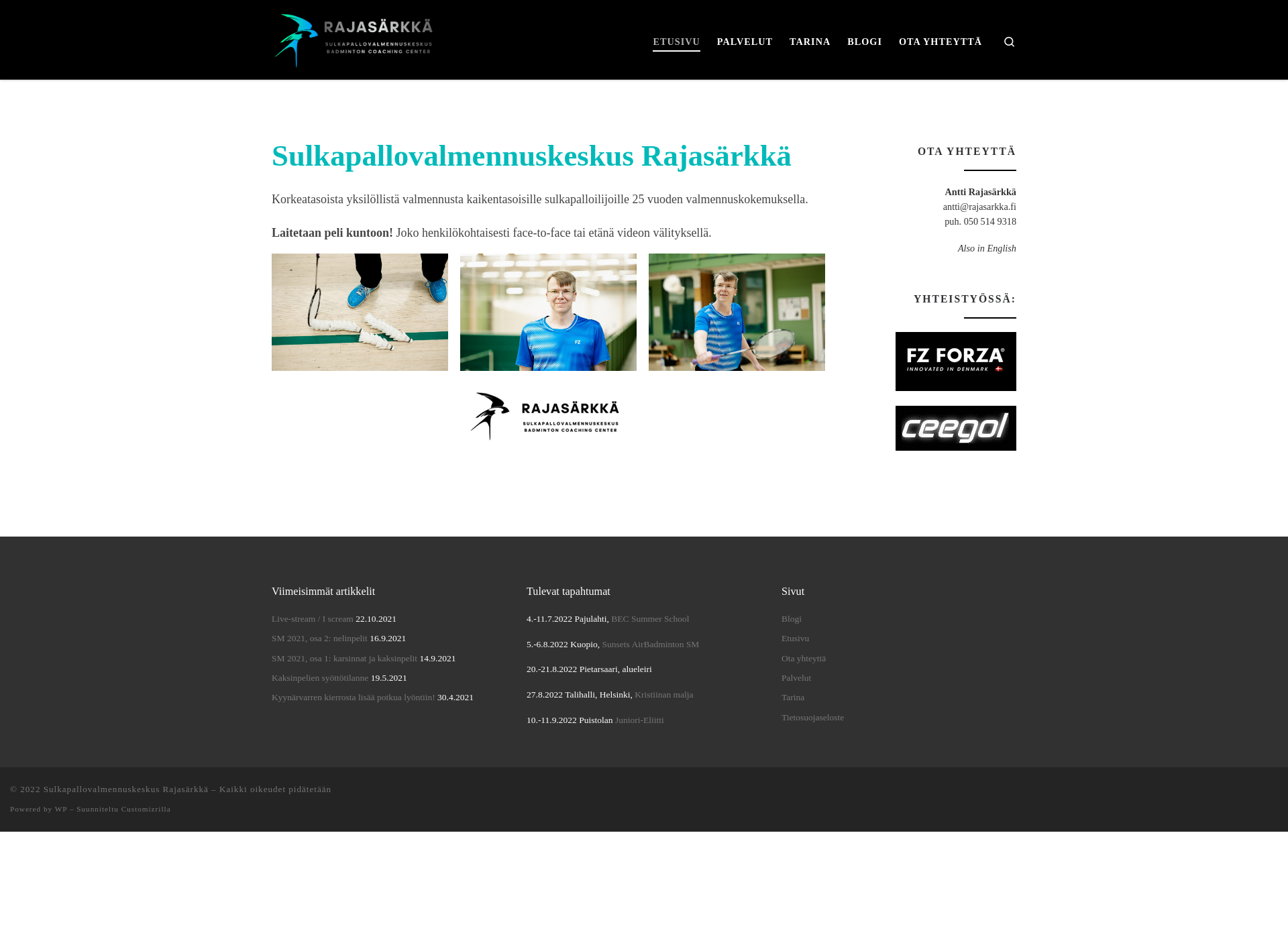 Screenshot for rajasarkka.fi