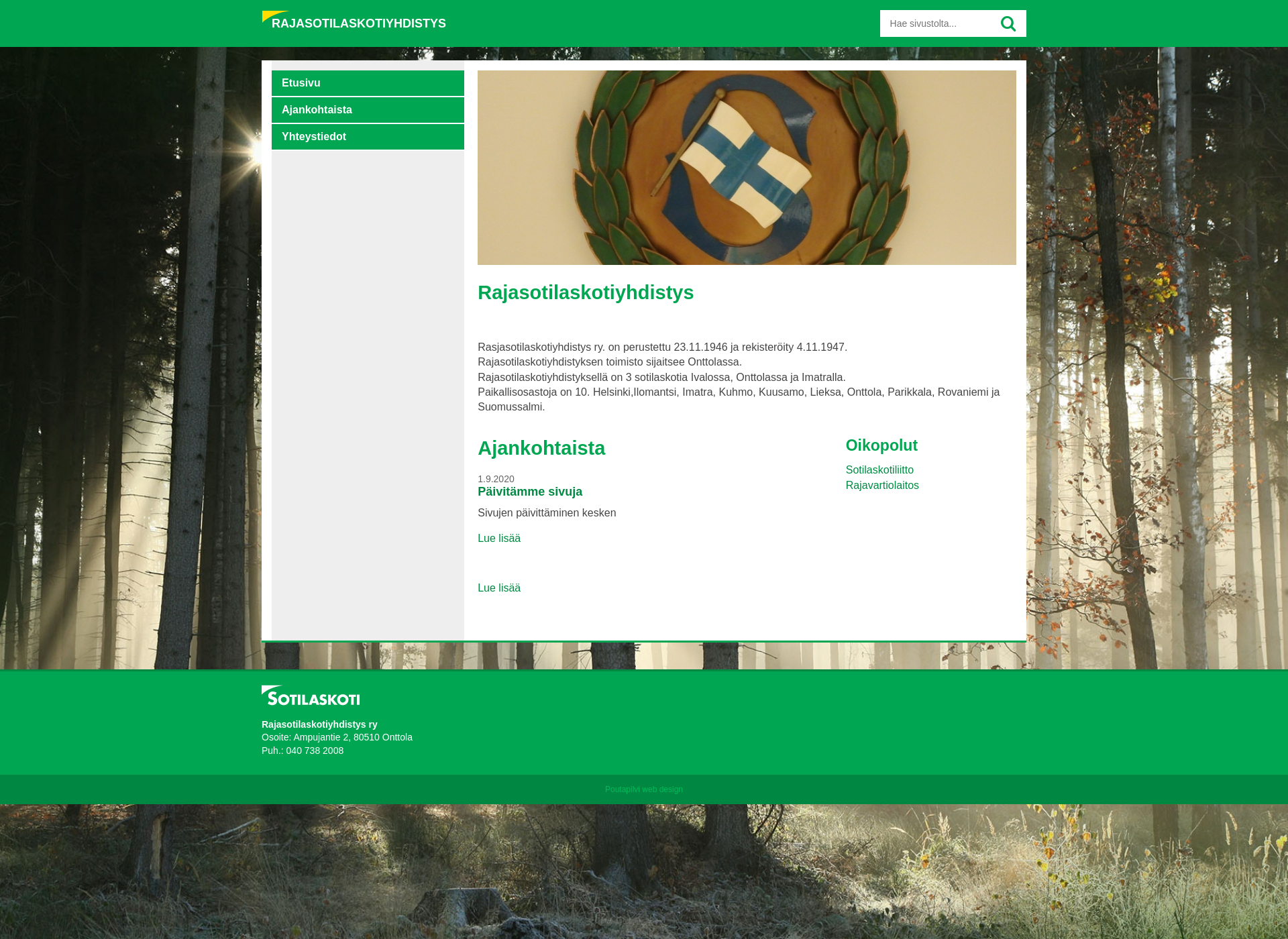 Screenshot for rajasotilaskoti.fi