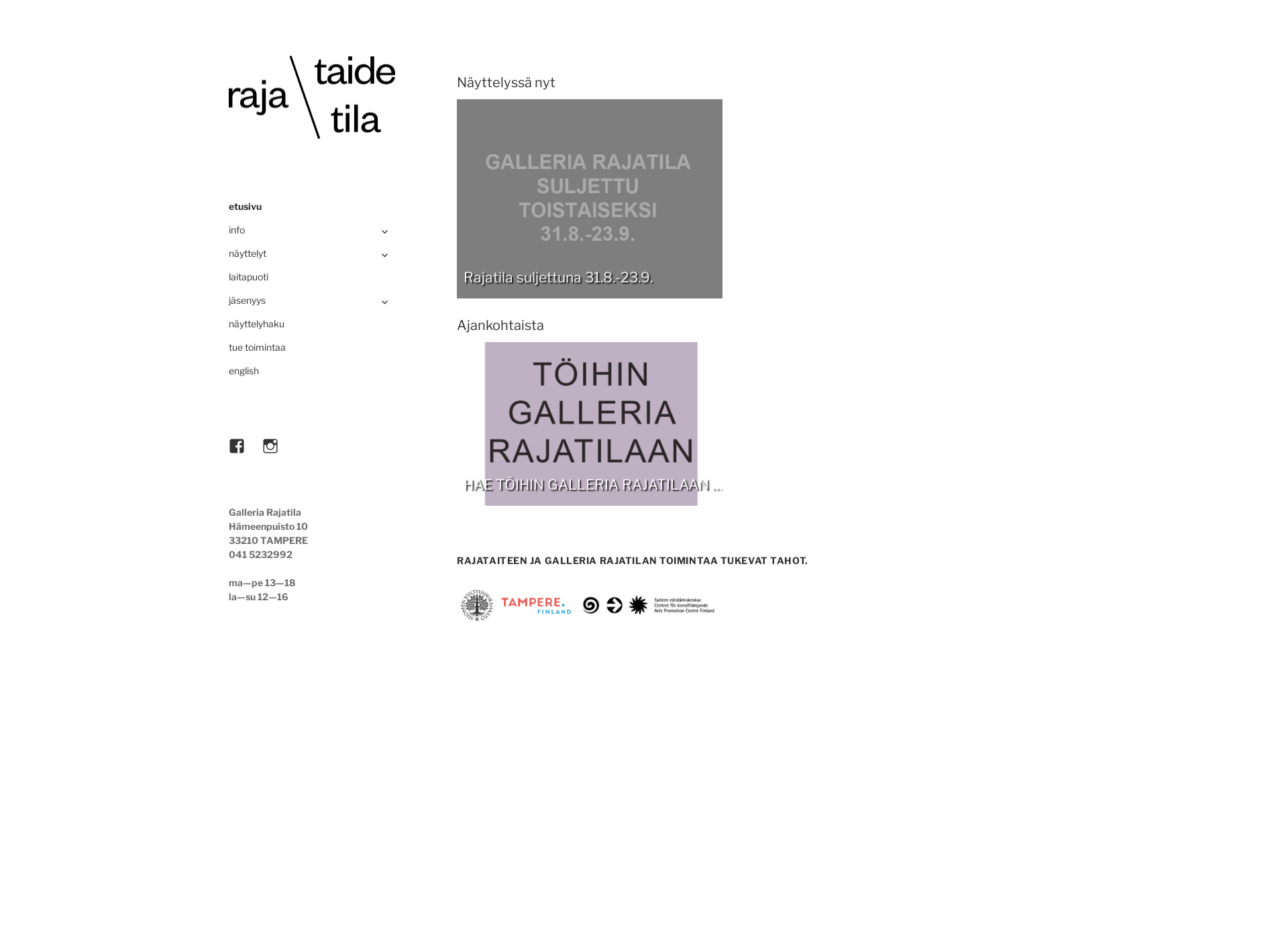 Screenshot for rajataide.fi