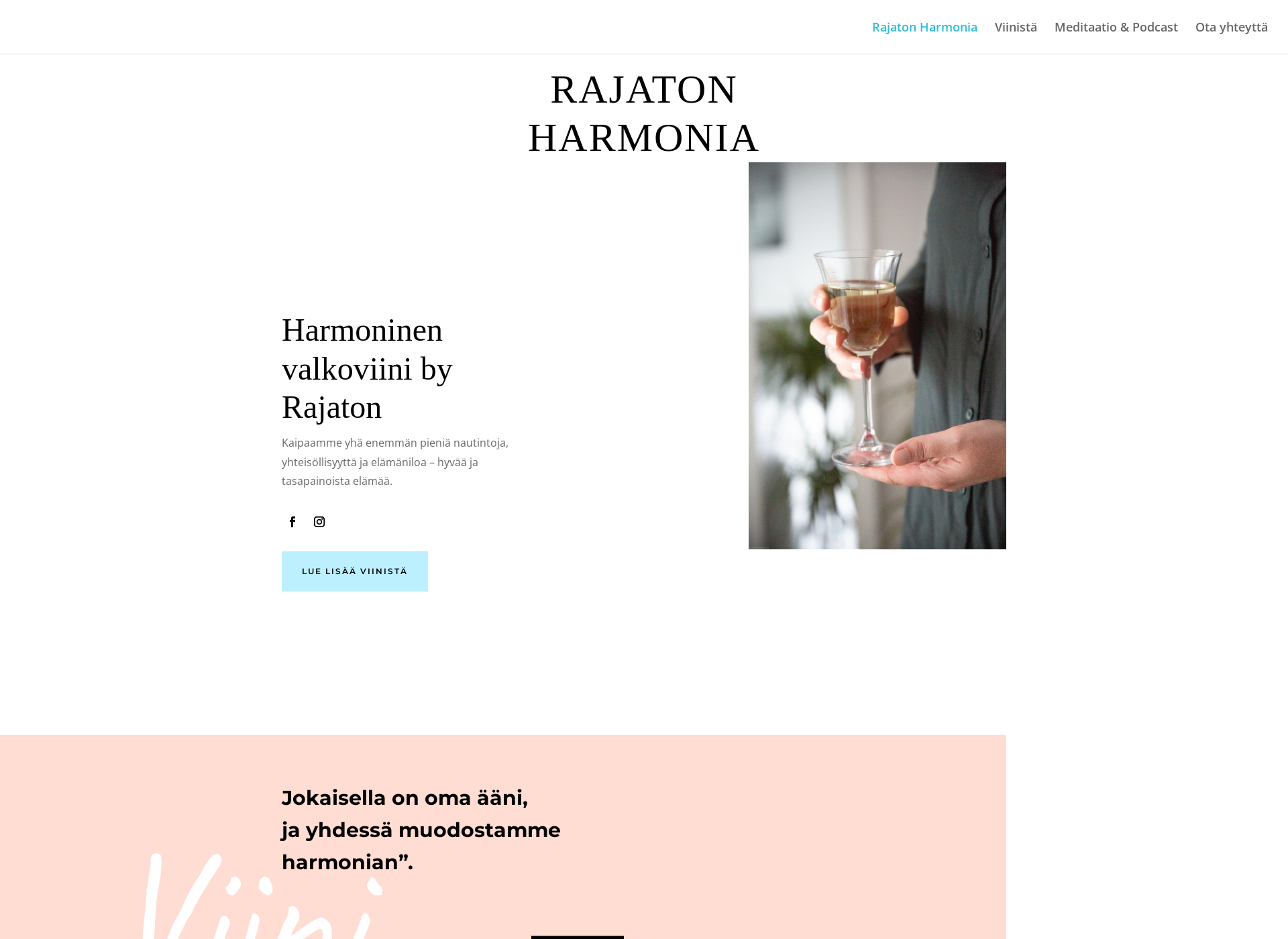 Screenshot for rajatonharmonia.fi