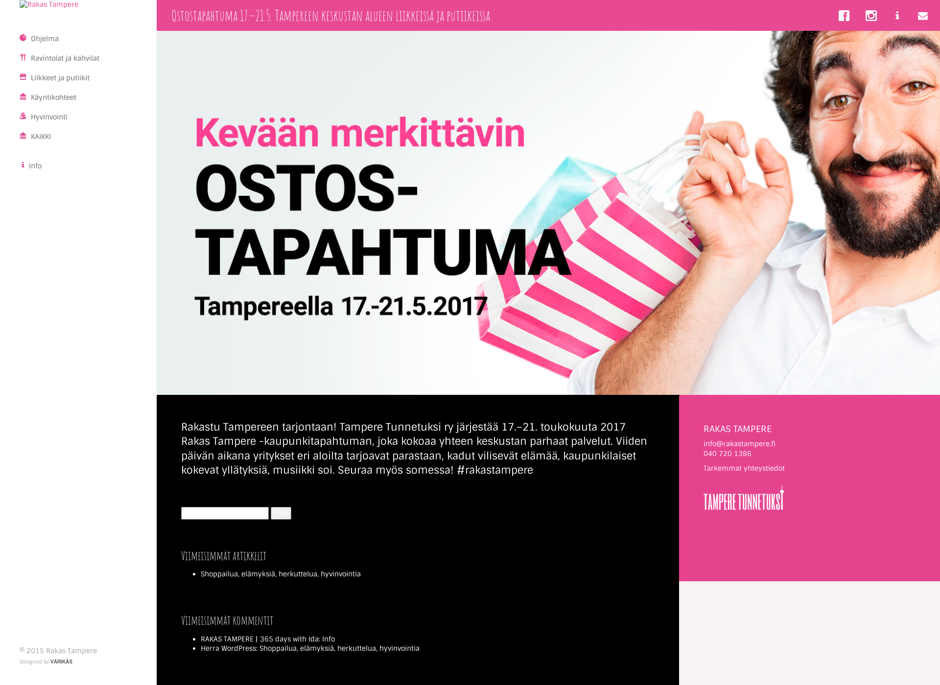 Screenshot for rakastampere.fi