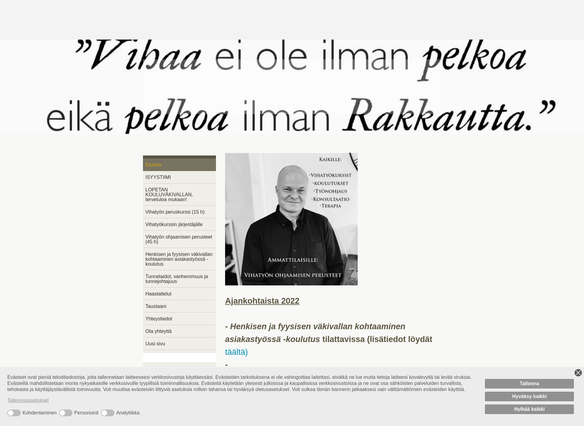Skärmdump för rakasturvassa.fi