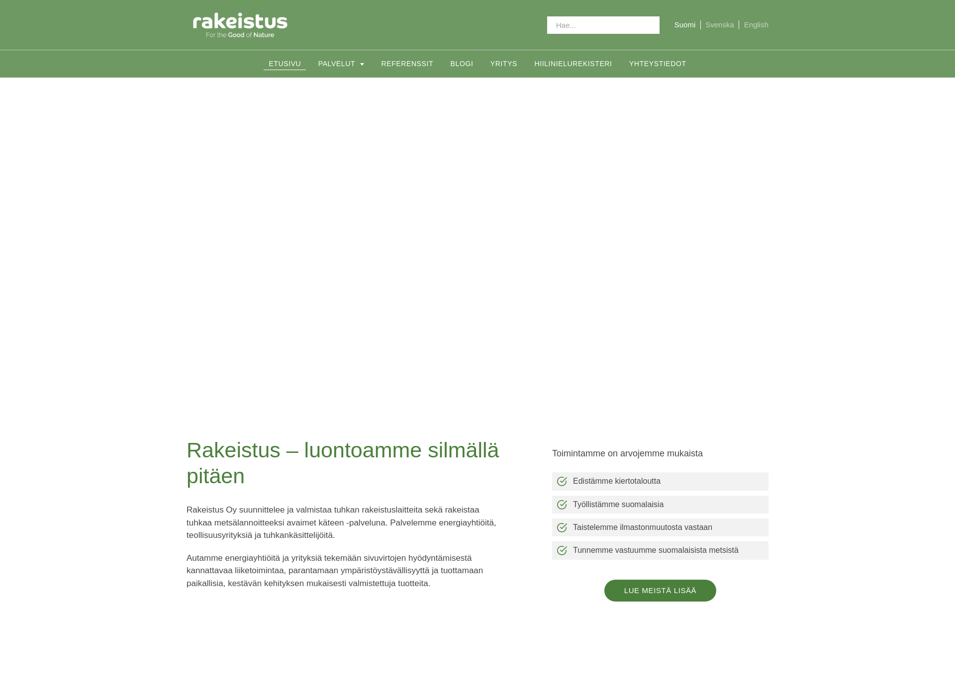 Skärmdump för rakeistus.fi