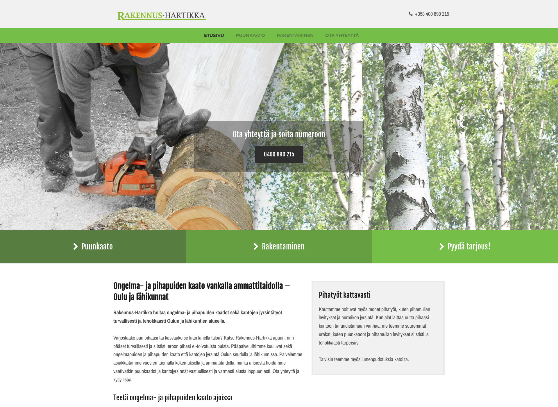 Screenshot for rakennus-hartikka.fi