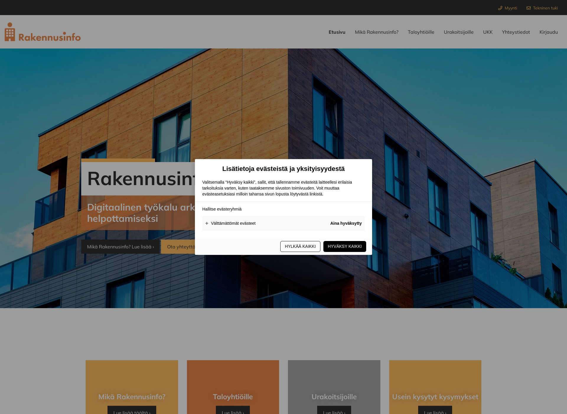 Screenshot for rakennusinfo.fi