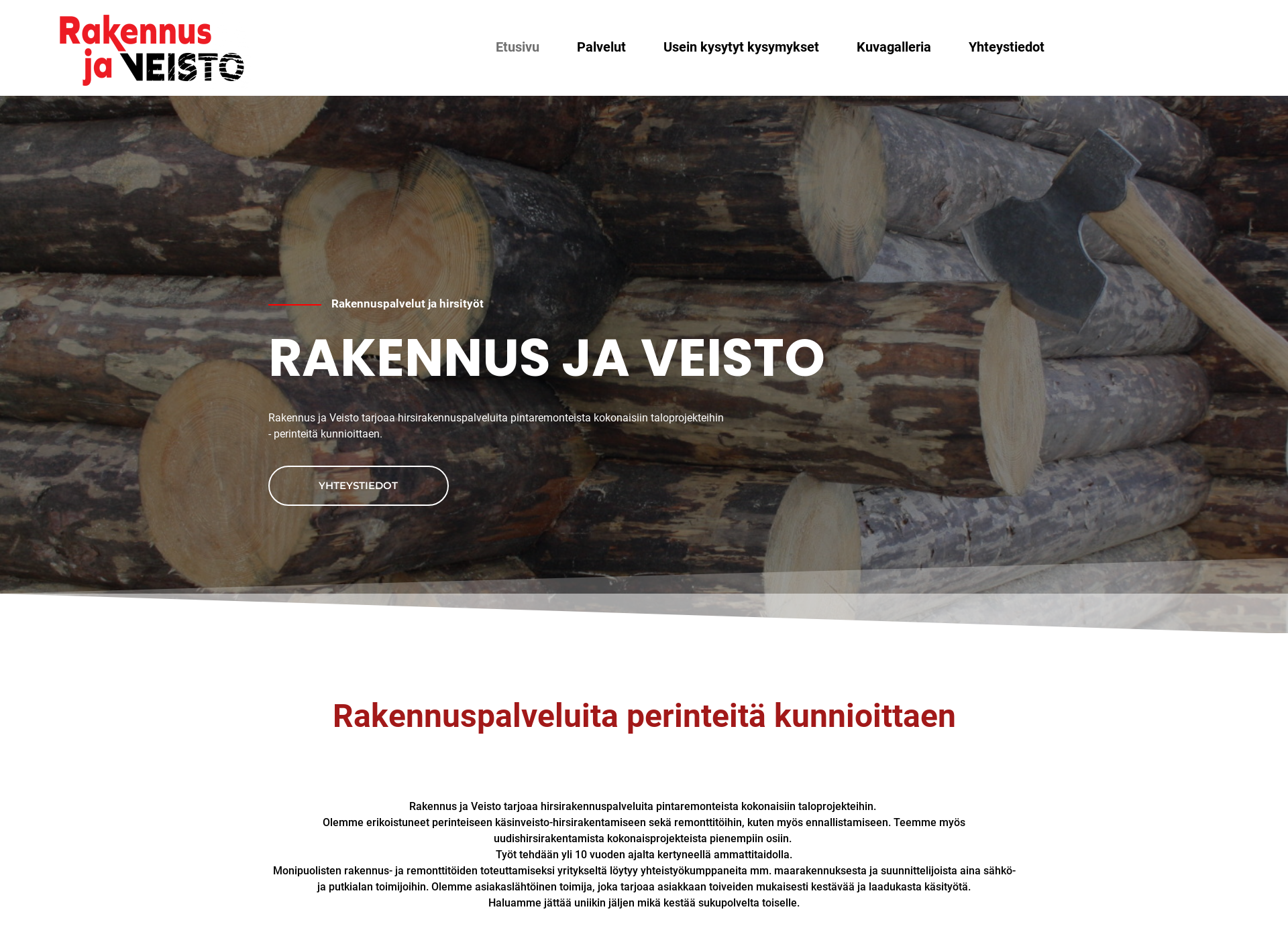 Skärmdump för rakennusjaveisto.fi