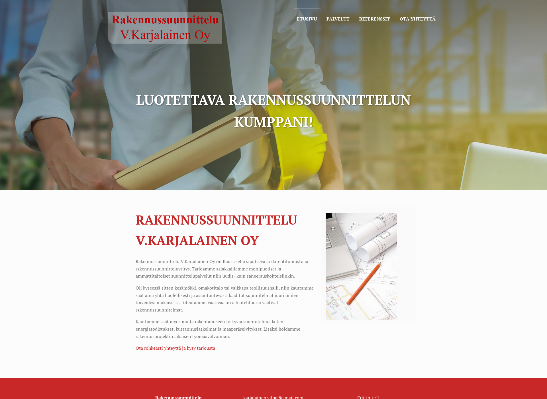 Screenshot for rakennuskarjalainen.fi