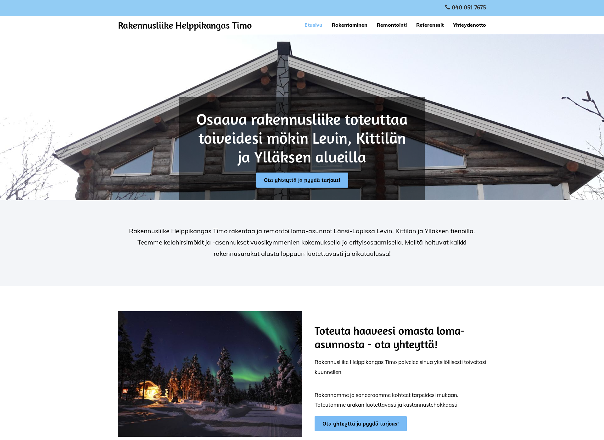 Skärmdump för rakennusliikehelppi.fi